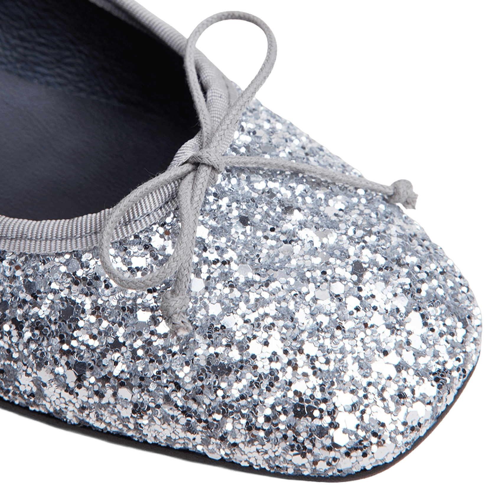 Ballerina's met ronde neus en pailletten JONAK Zilver