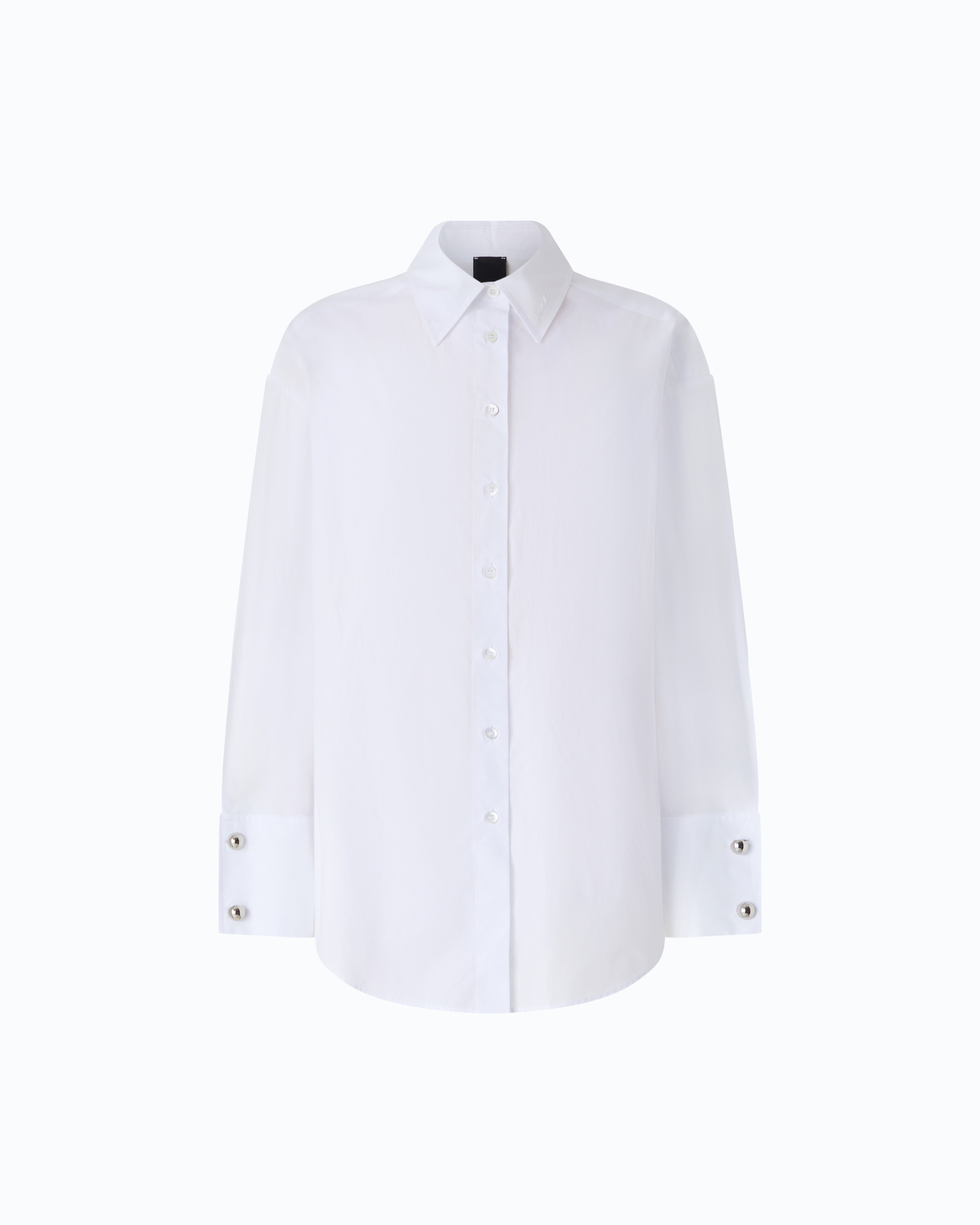 Chemise en popeline avec poignets bijou PINKO Blanc