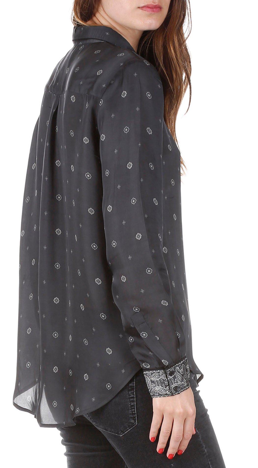 Raja bandana-print satin shirt SWILDENS Black