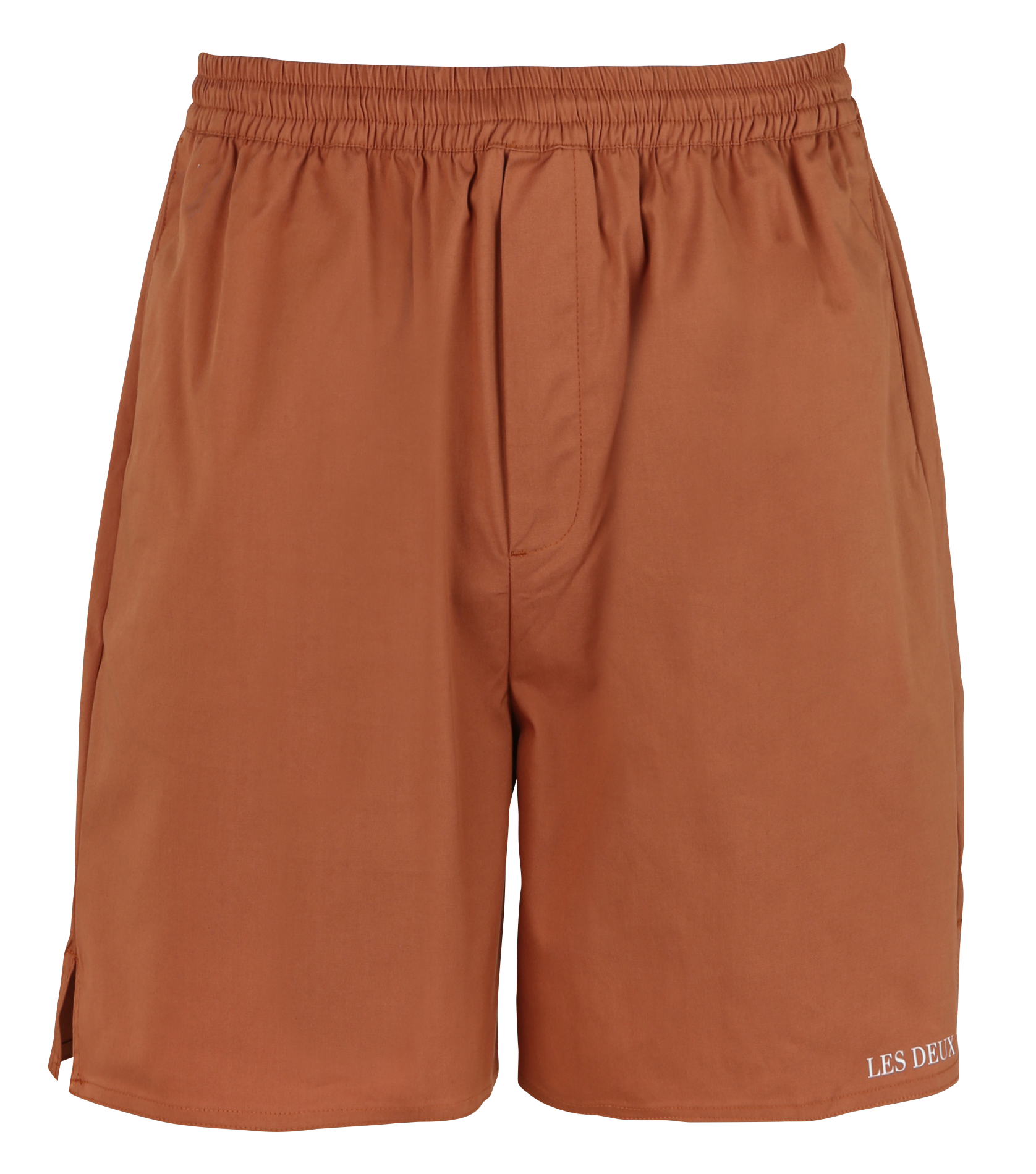 Cotton-blend shorts with elasticated waist LES DEUX Brown