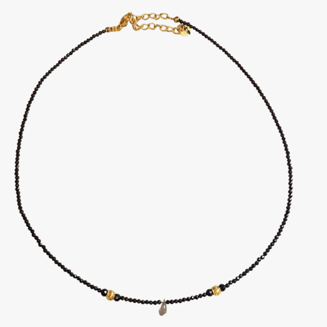 Spinel necklace GINANDGER Black
