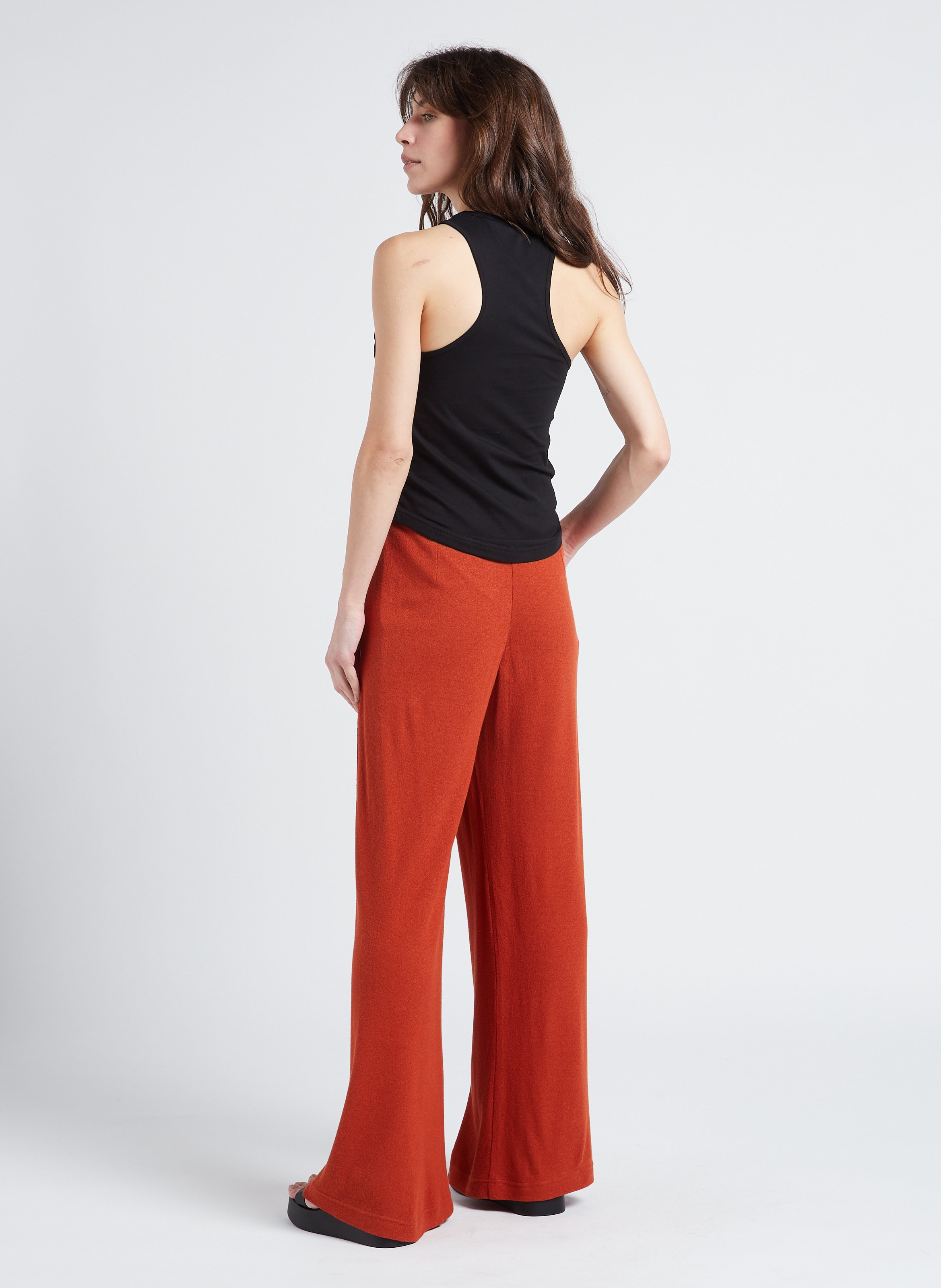 Wide-leg high-waisted linen-blend pants MAX MARA LEISURE Golden