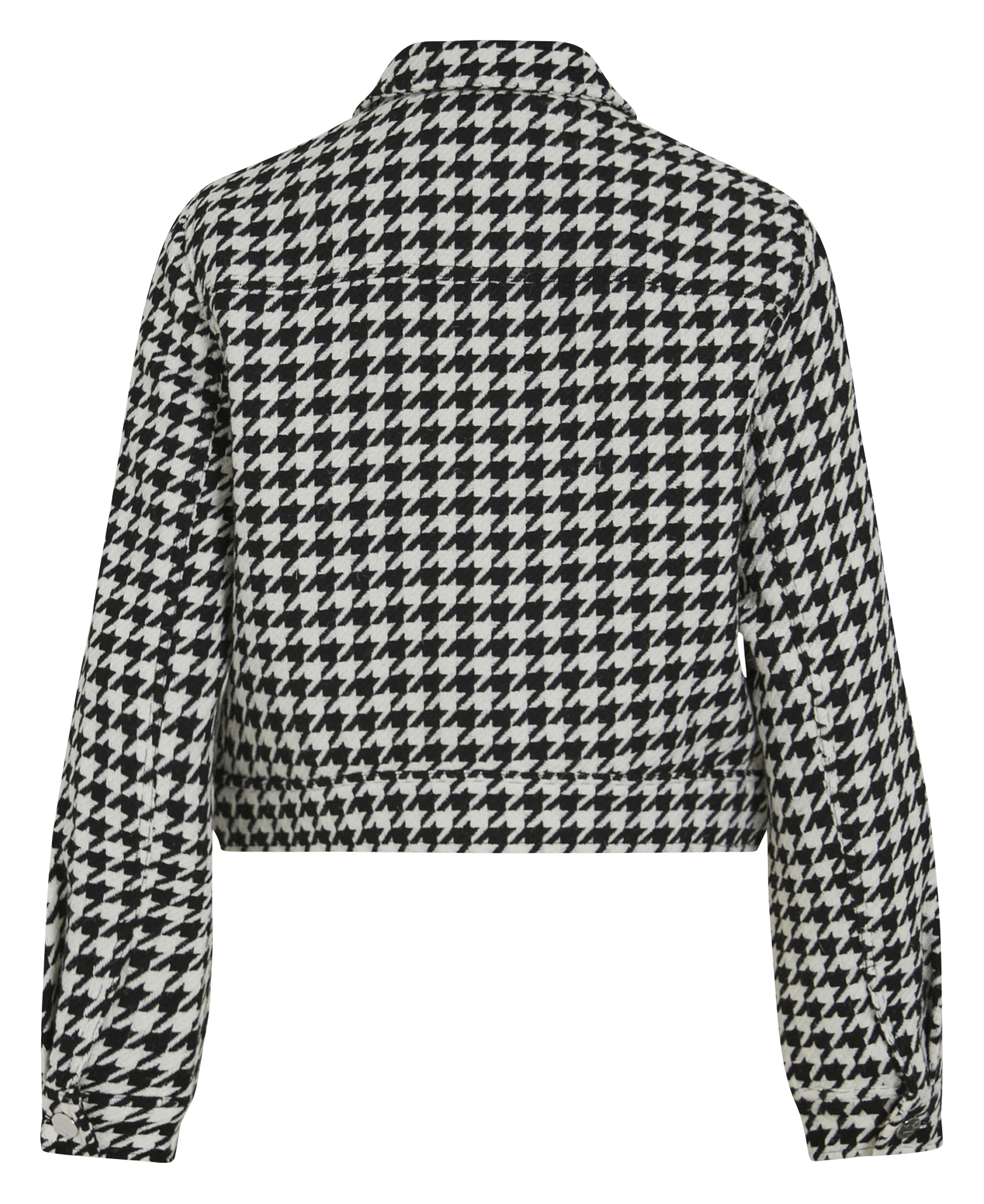 Printed straight wool blend jacket VILA Grey