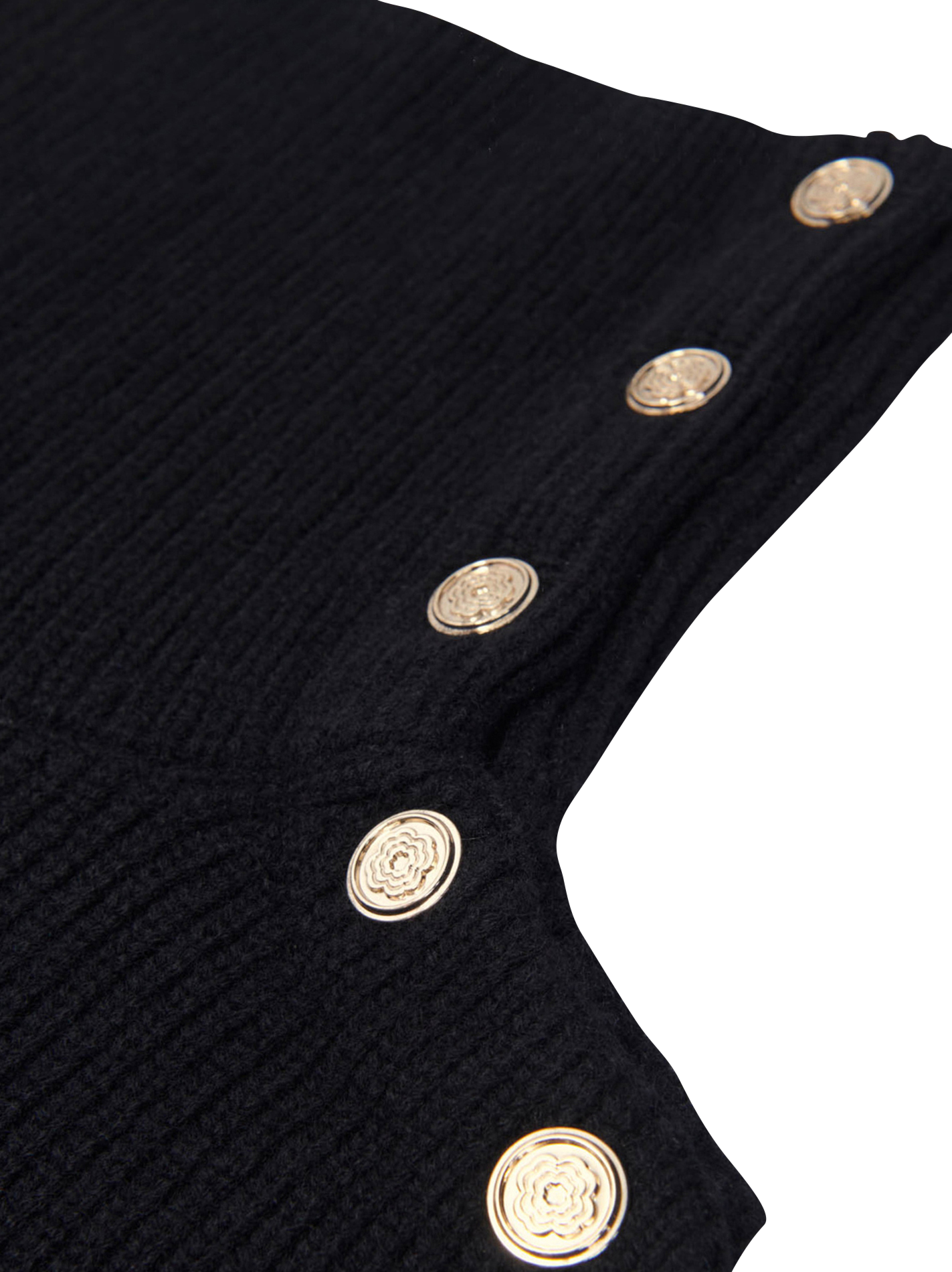 Afneembare coltrui van gemengde wol MAJE Zwart