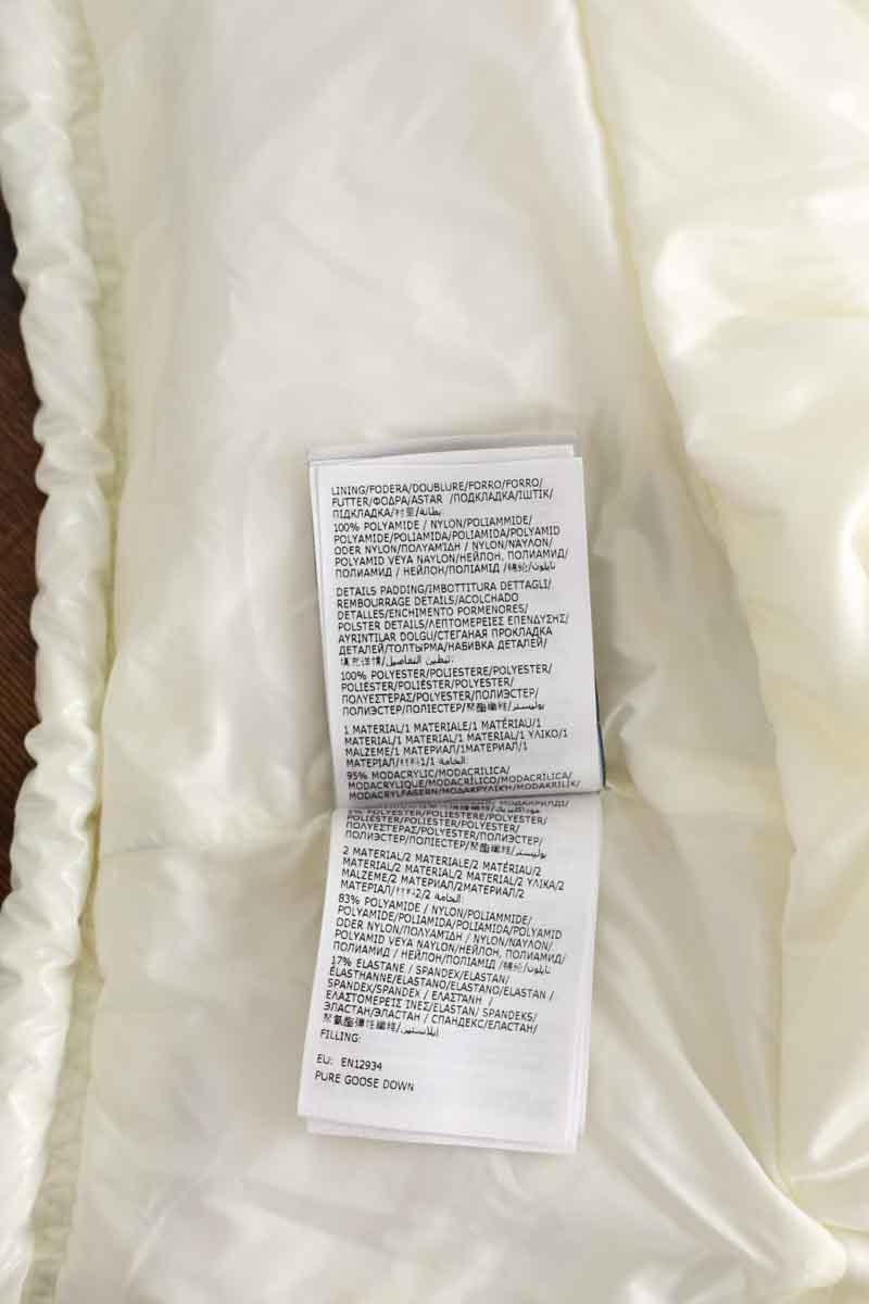 Lightweight quilted padded jacket with high neck MONCLER - Seconde Main White