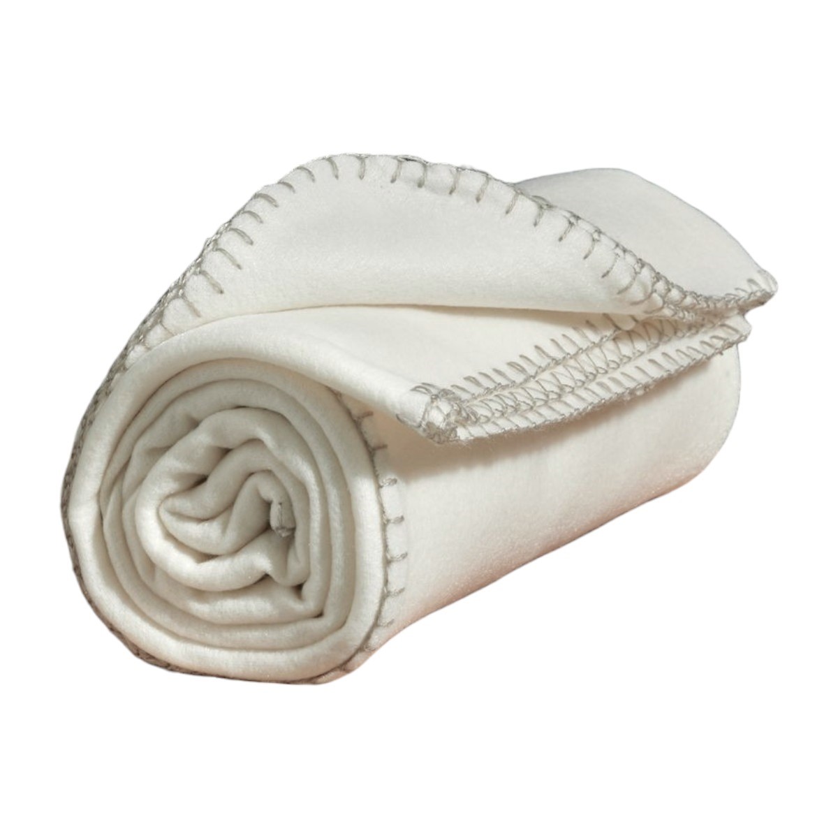 Solid fleece plaid TODAY LINGE DE MAISON White