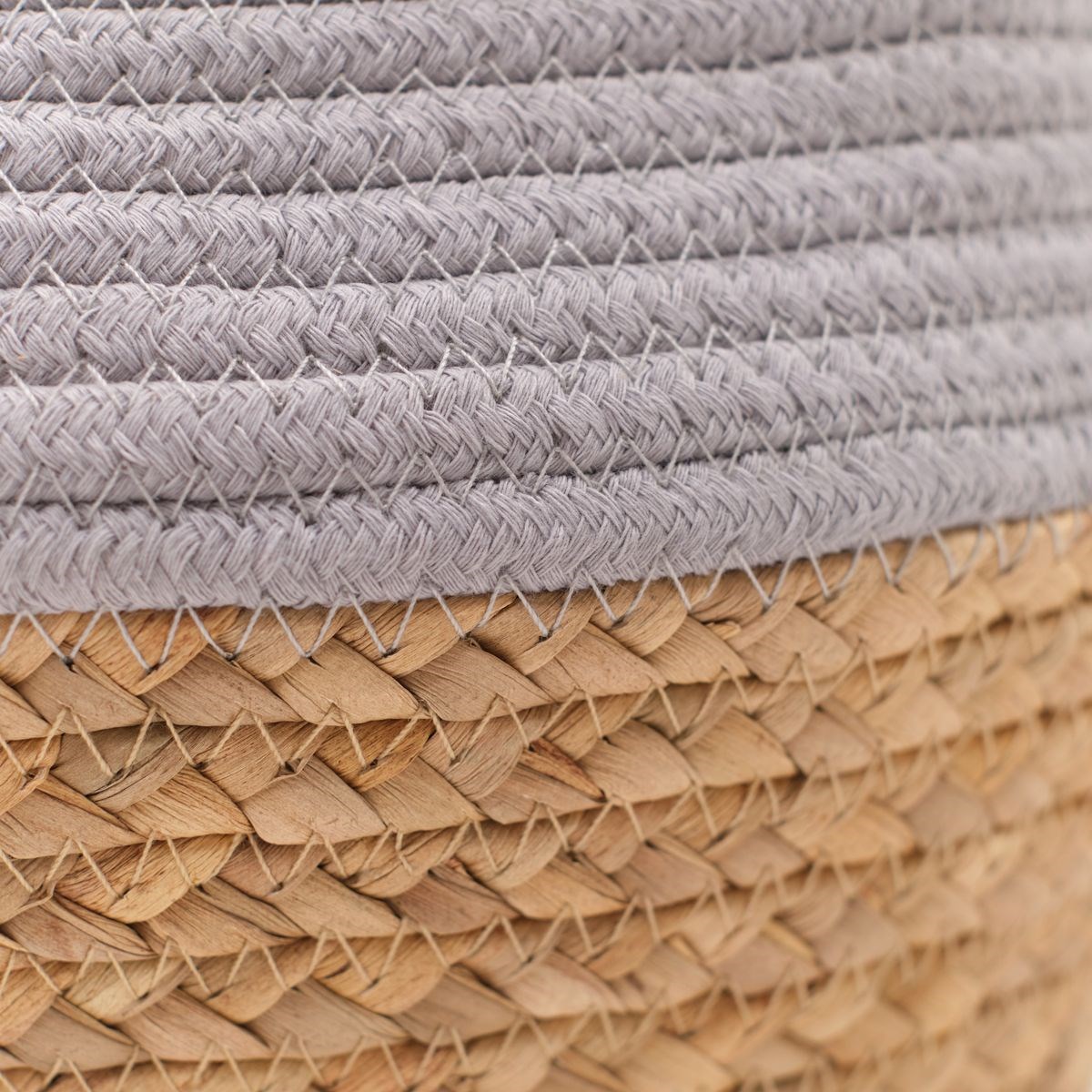 Panier rond en coton FACTORY Gris