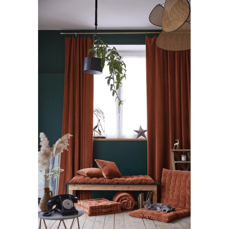 Blackout and Thermal Curtains L'EFFET PAPILLON Red