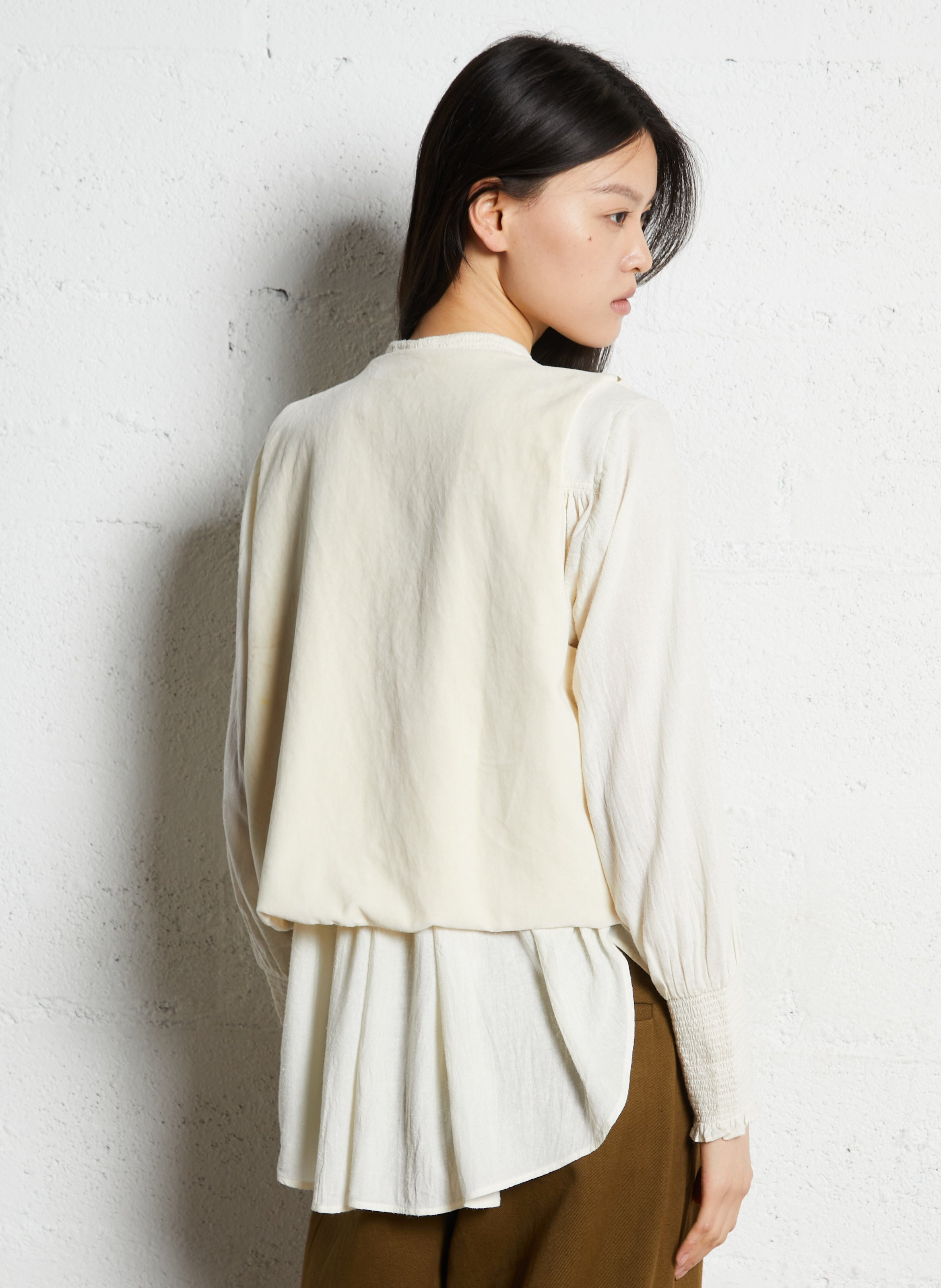 Short velvet embroidered bolero V DE VINSTER Beige