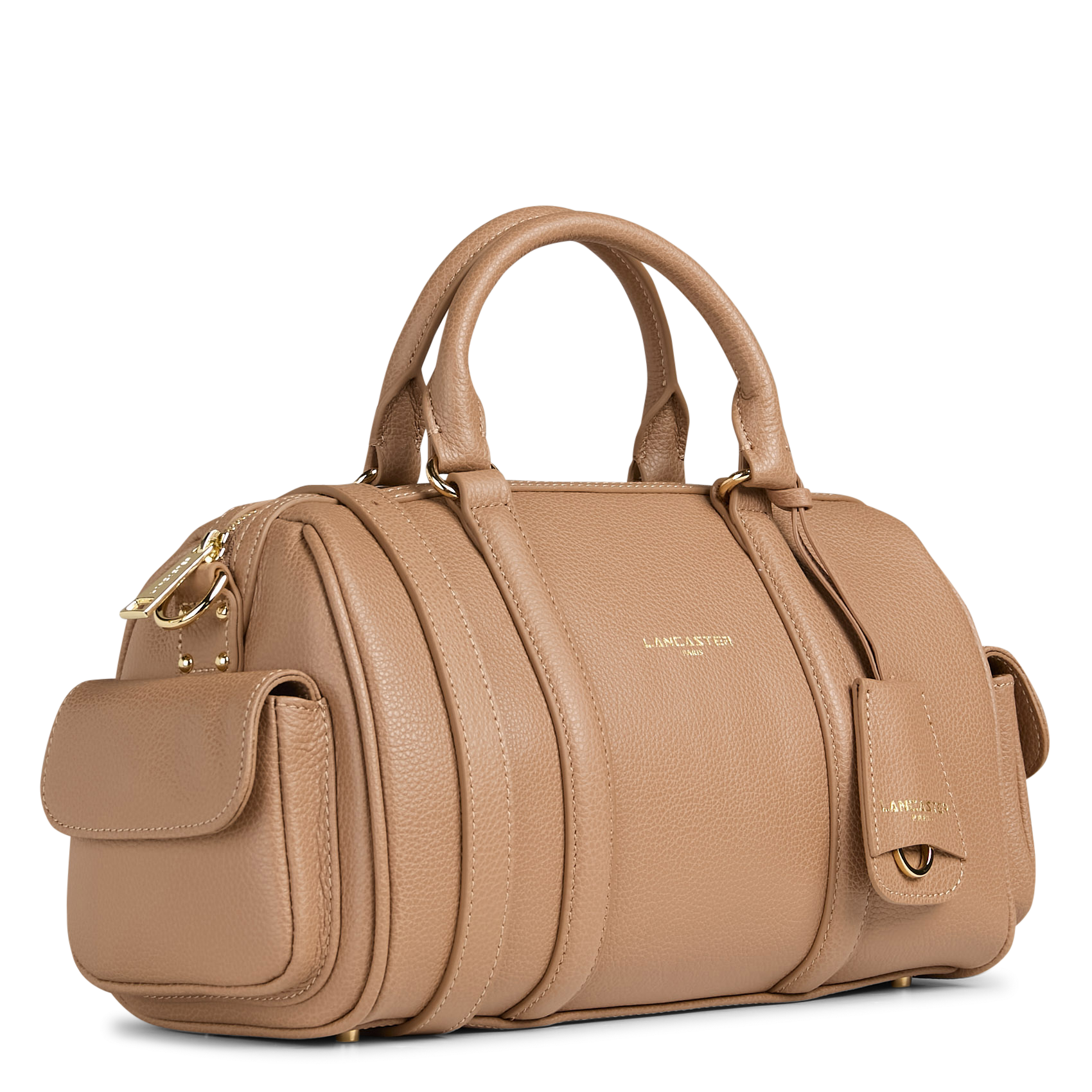 Sac polochon en cuir LANCASTER PARIS Beige