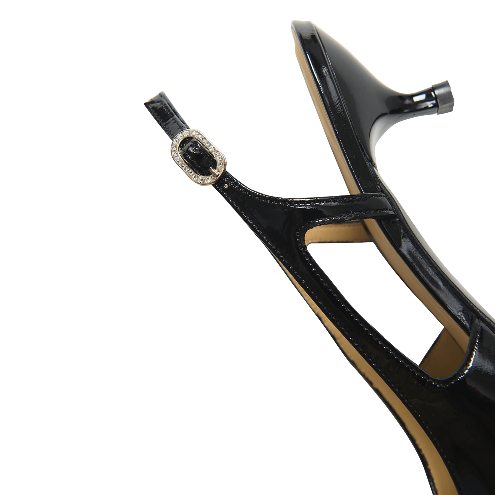 Lakleren mocassins met open achterkant TARA JARMON Zwart