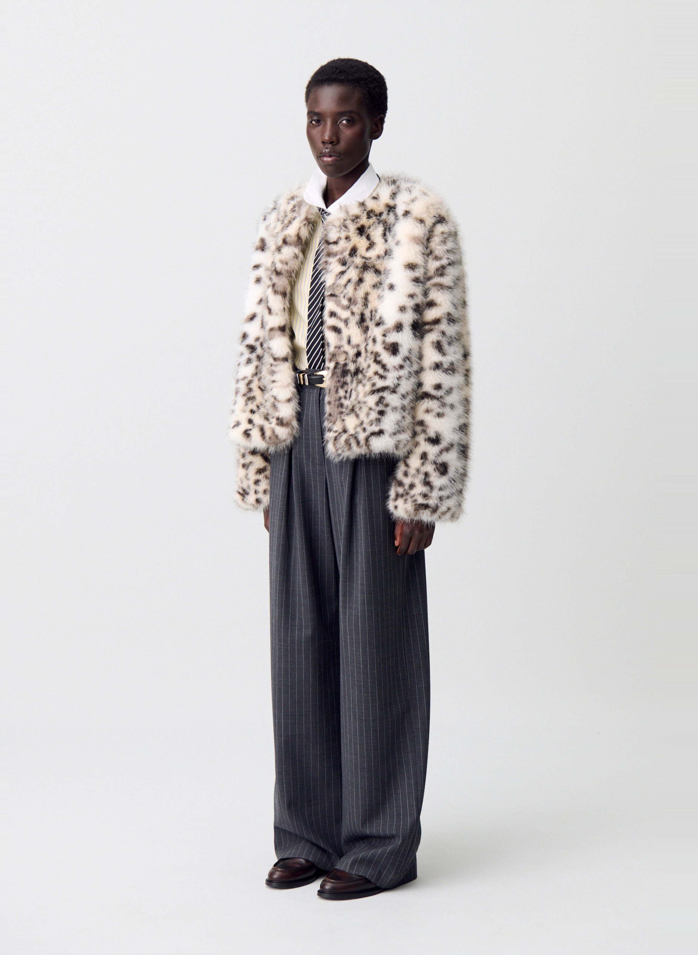 Manteau imprimé en fausse fourrure CLAUDIE PIERLOT Multicolore