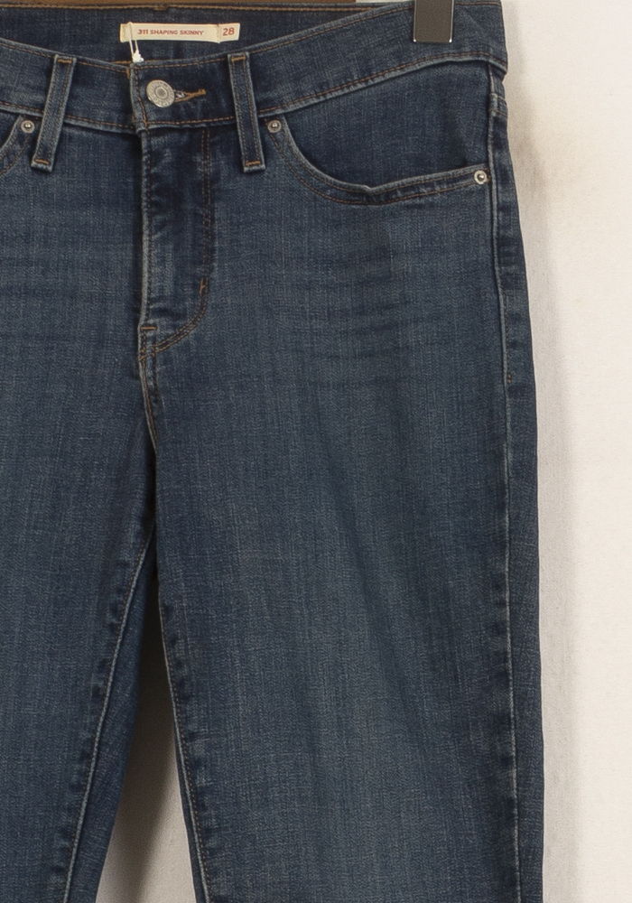 Cropped slim jeans with studs LEVI'S - Seconde main Blue