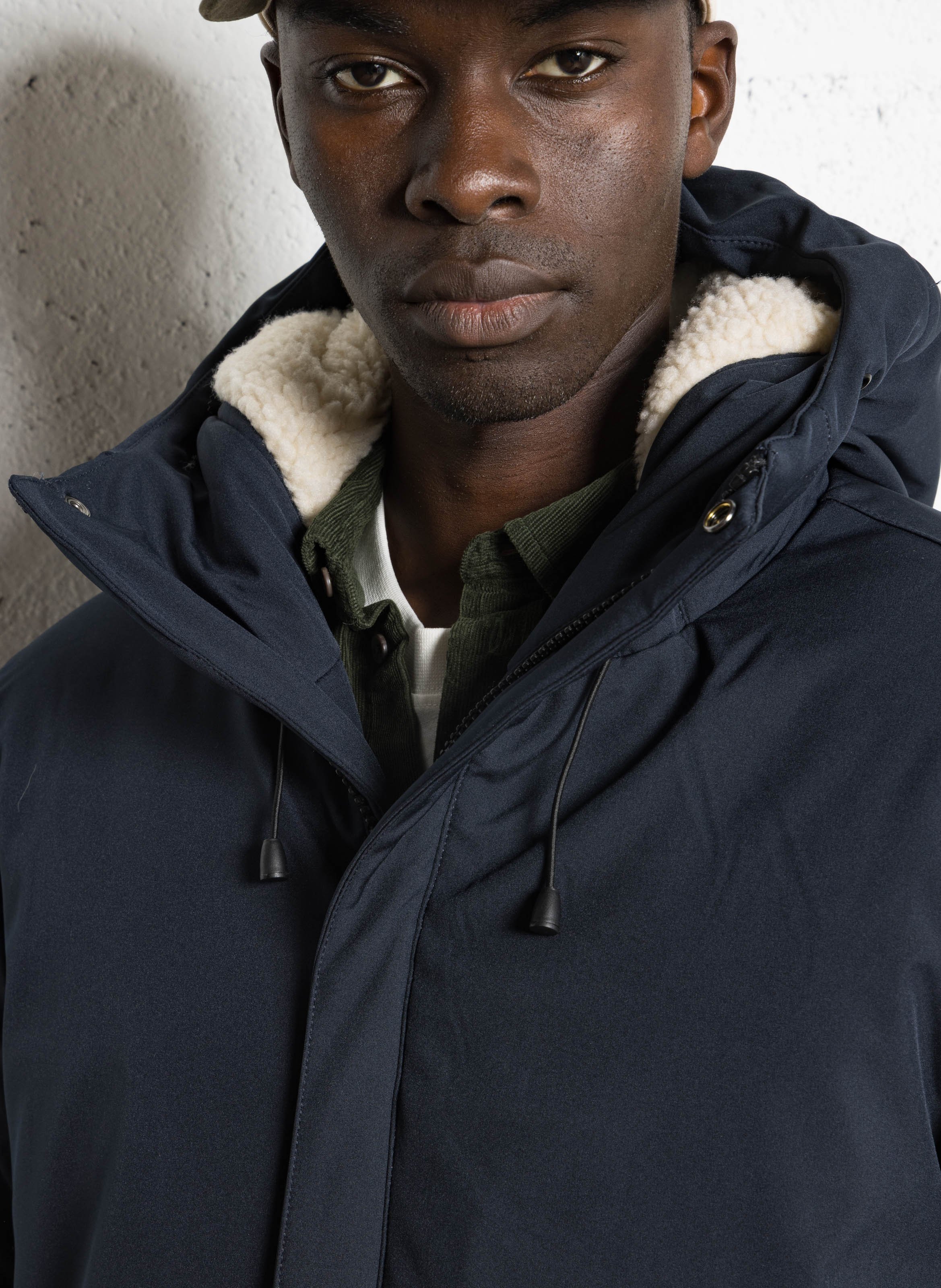 Manteau col montant SCHOTT Bleu