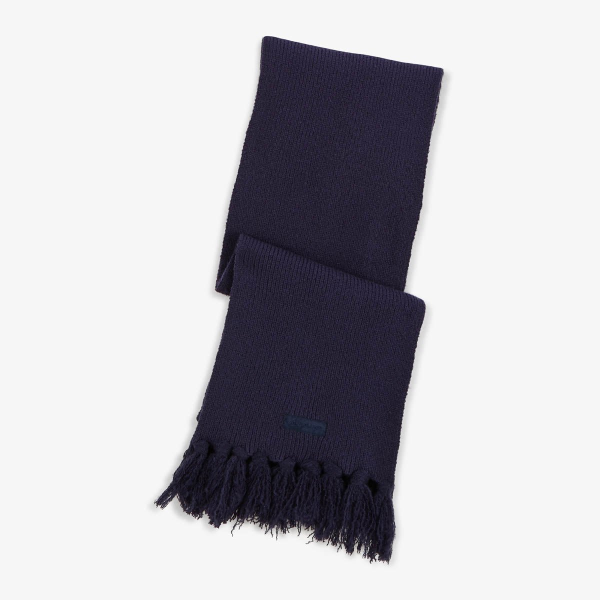 Solid fringe scarf SERGE BLANCO Blue