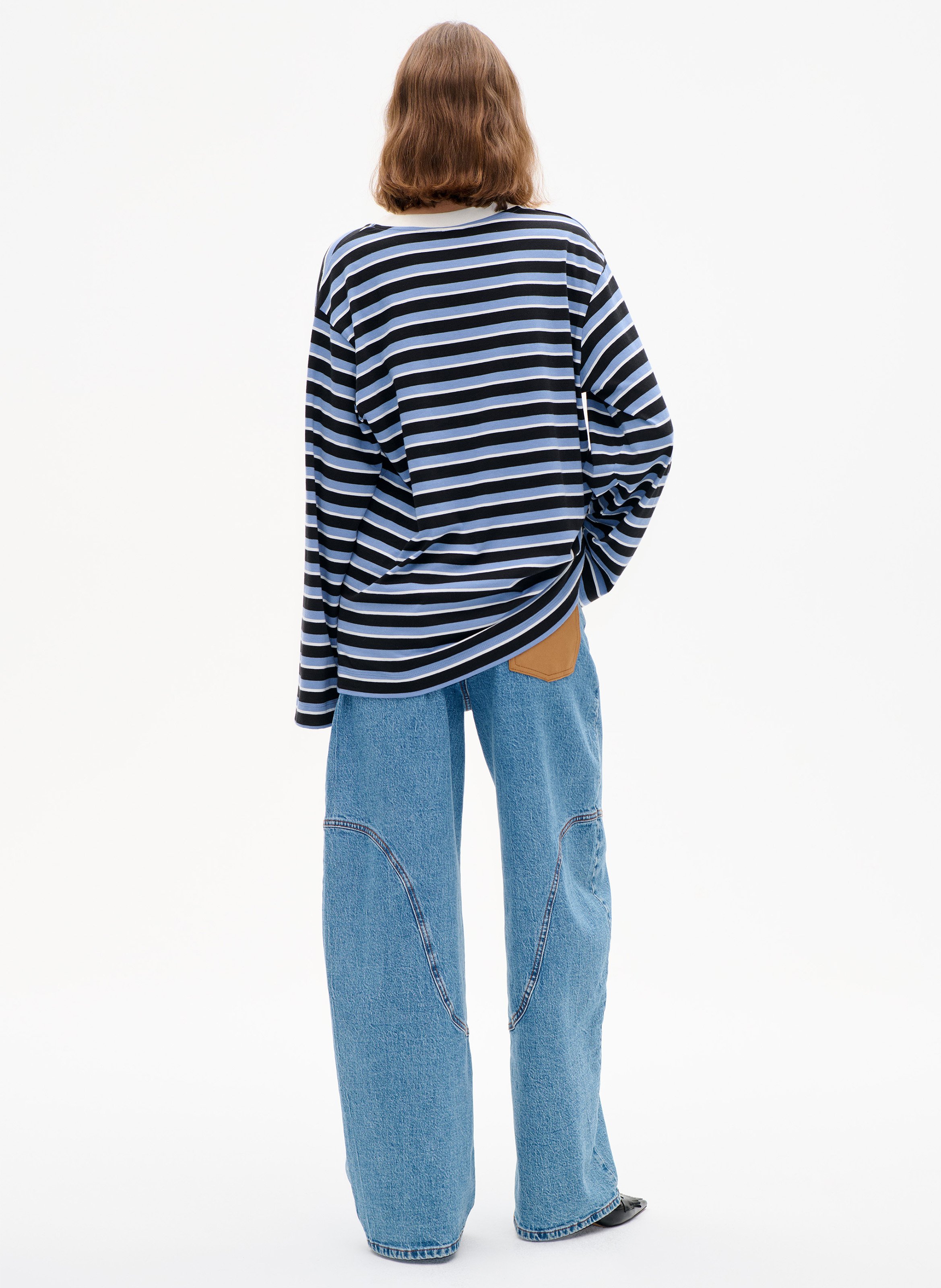 Oversized Striped Long Sleeve Top BAUM UND PFERDGARTEN Multicolored