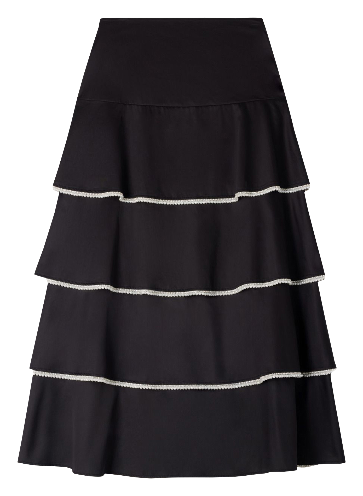 Jupe longue en coton SANDRO Noir