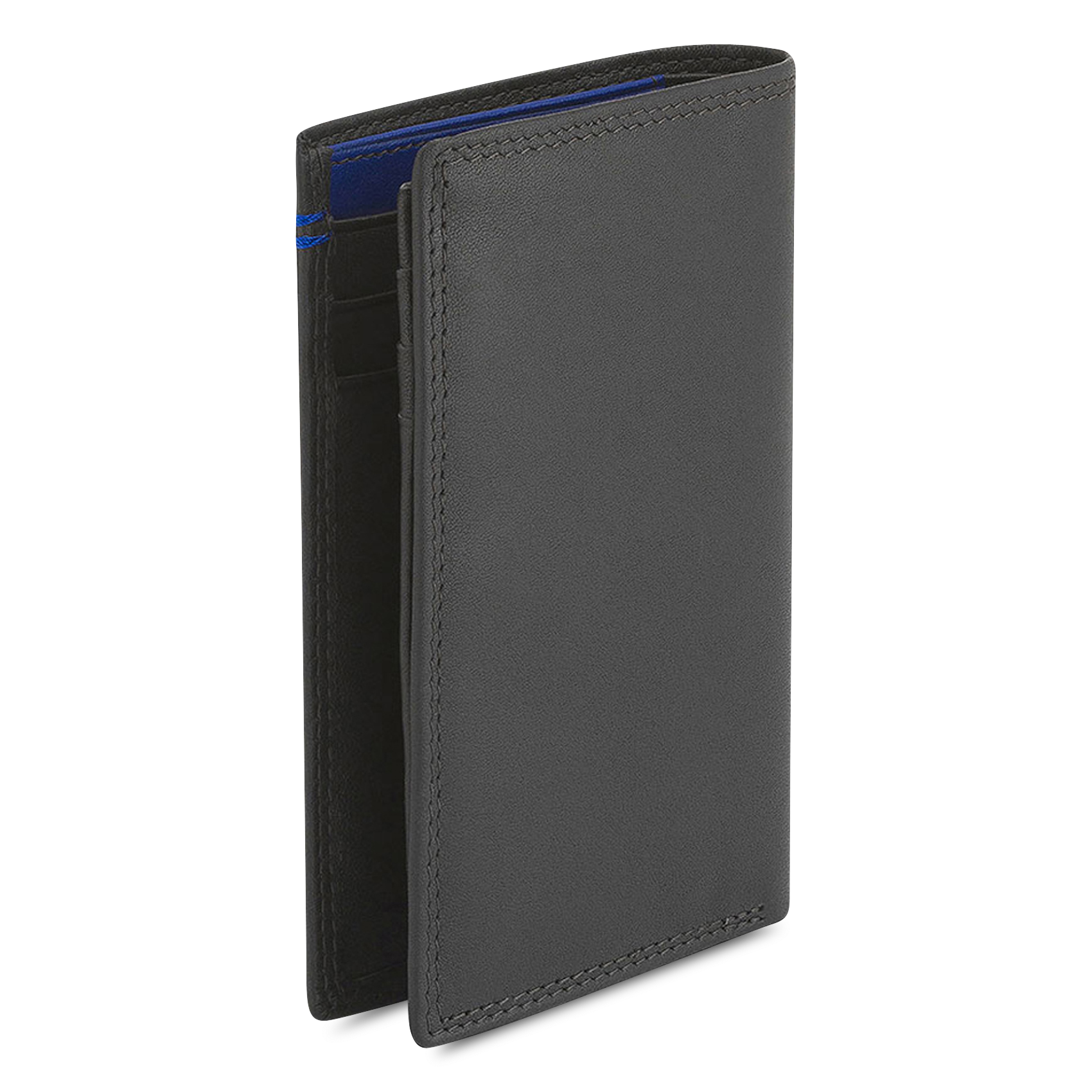 Effen leren kaarthouder LE TANNEUR Zwart