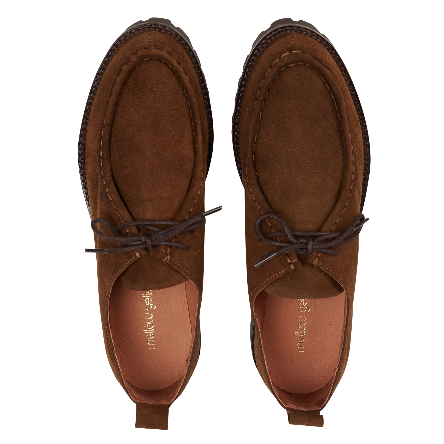 Suede Derby shoes MELLOW YELLOW Brown