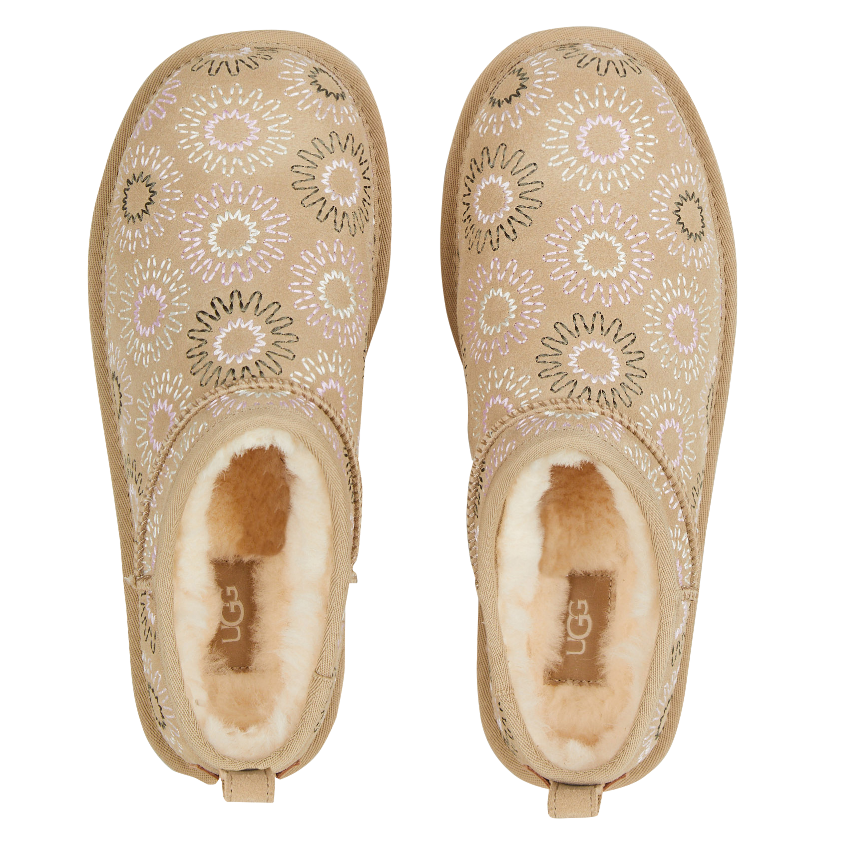 Boots en cuir brodé UGG Marron