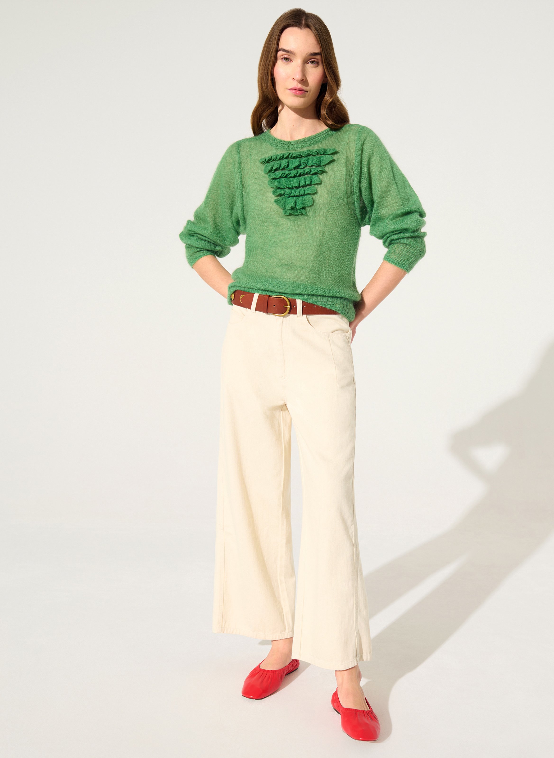 High-neck sweater COTELAC Green