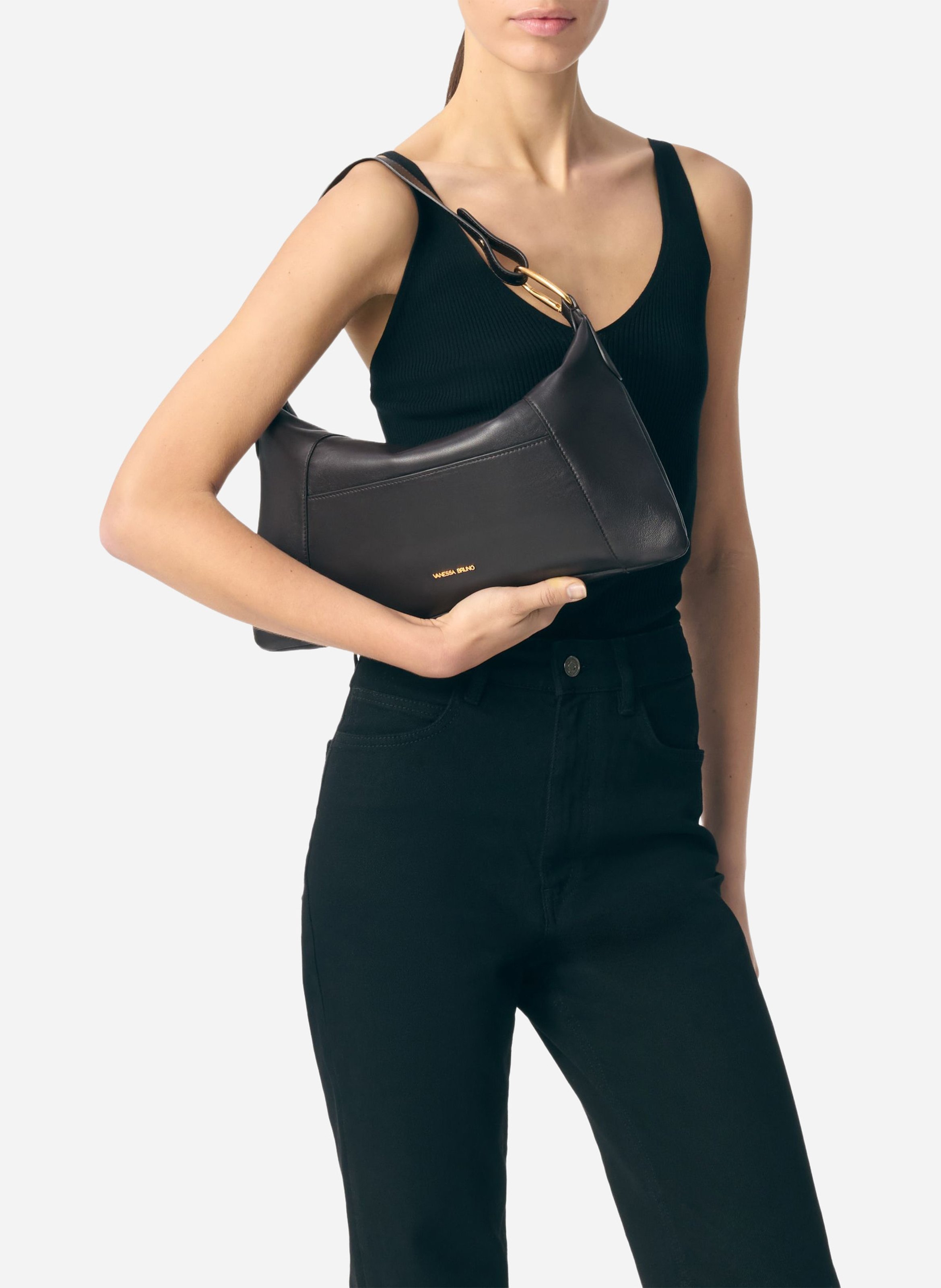Bolso al hombro de piel VANESSA BRUNO Marron
