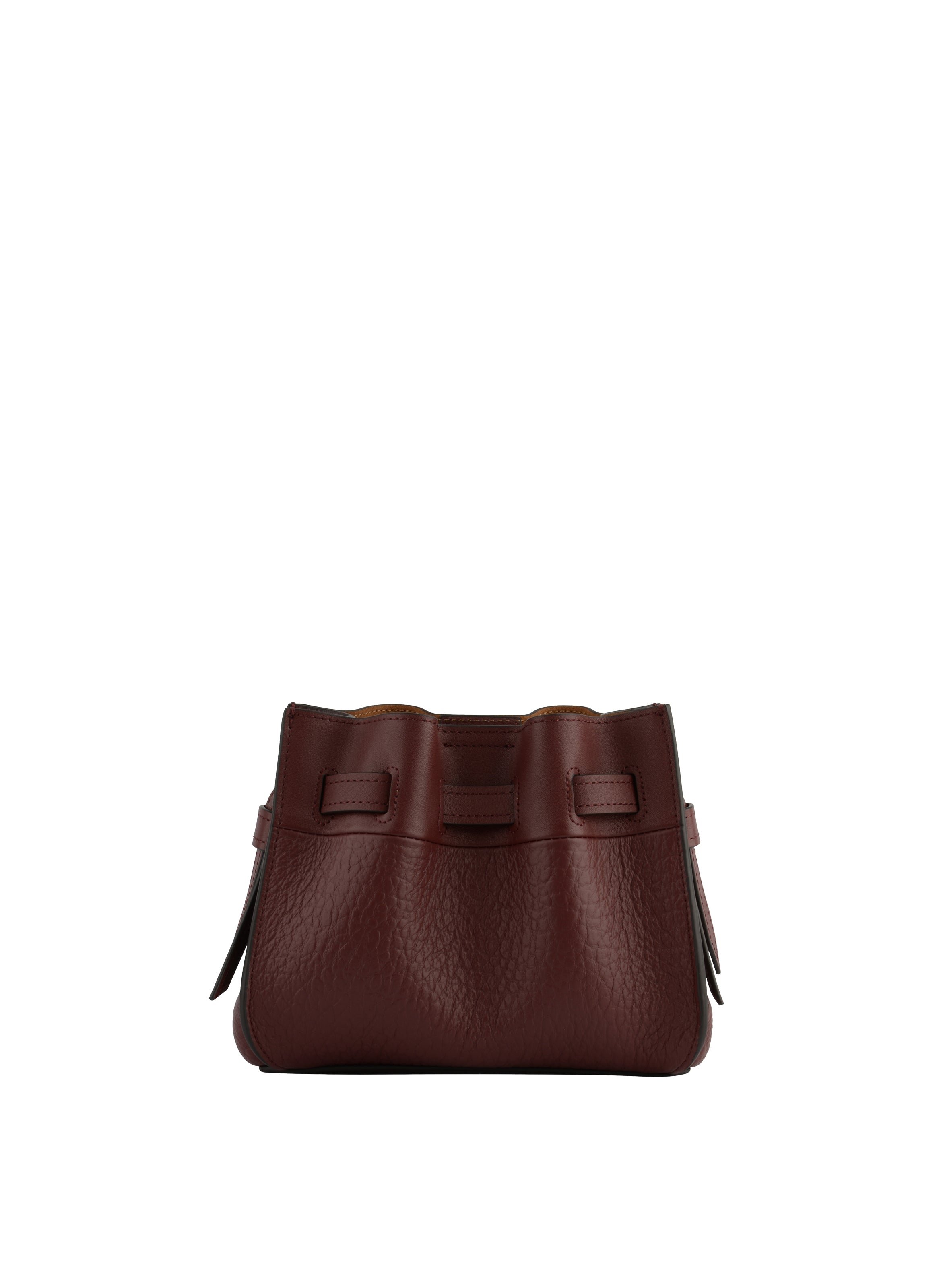 Calfskin leather shoulder bag Red