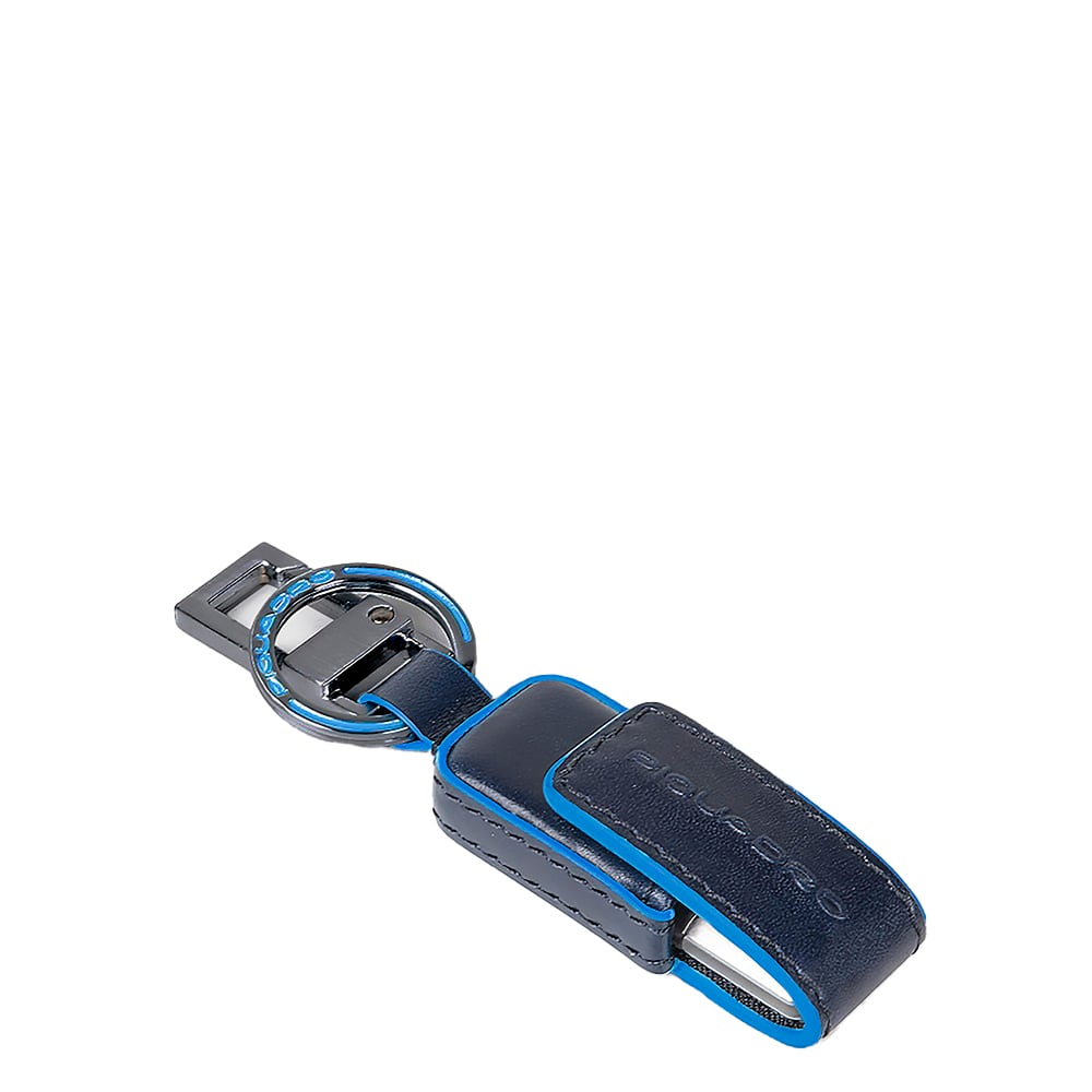 Keychain with 256GB USB flash drive PIQUADRO Blue