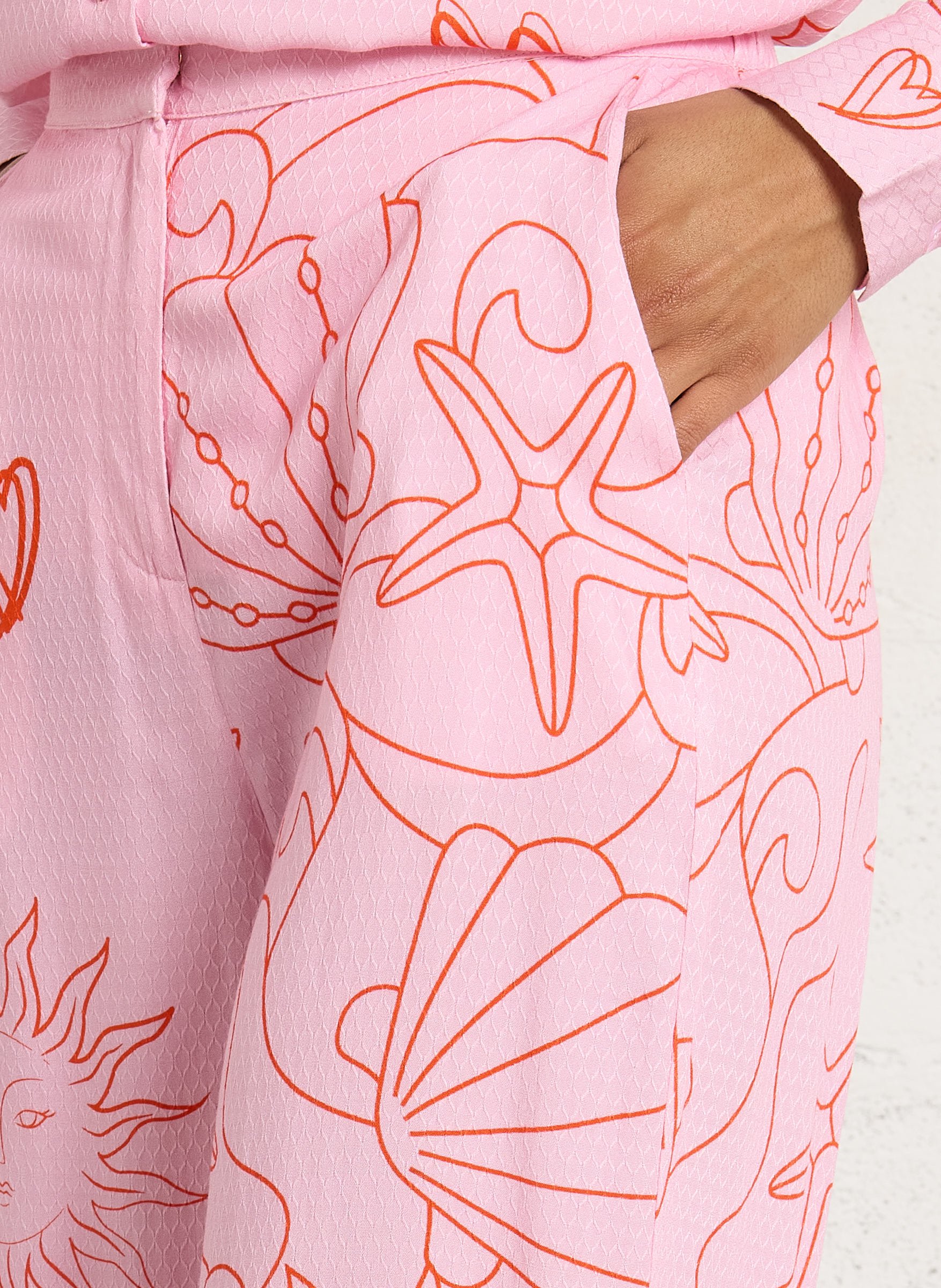 Leopard print straight pants LA PETITE ETOILE Brown