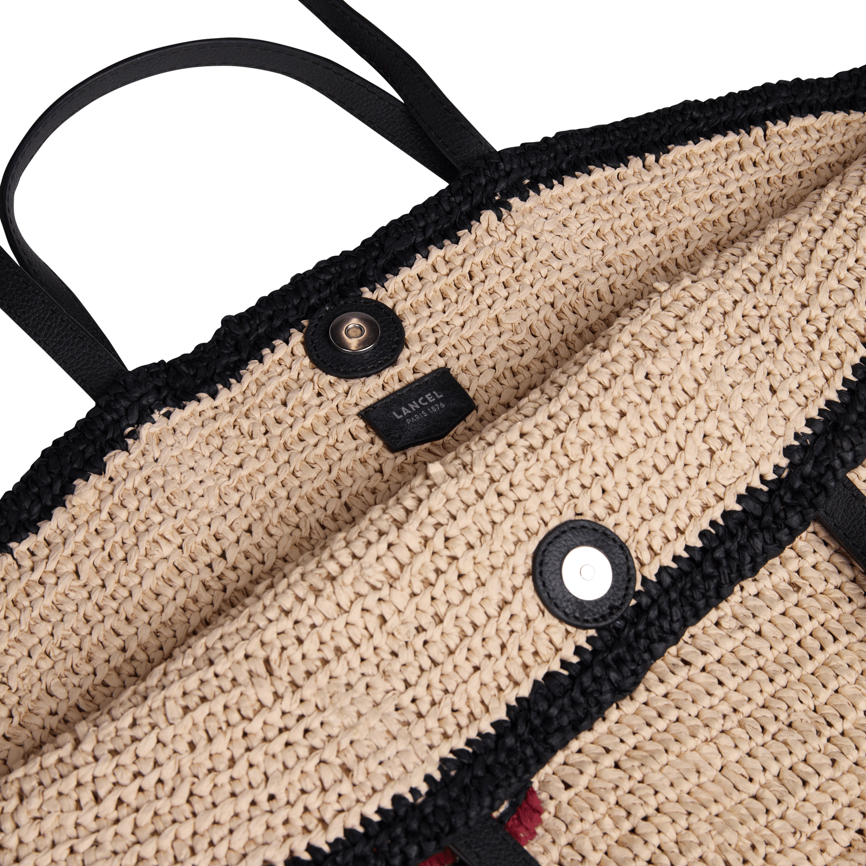 Cabas en raphia LANCEL Beige