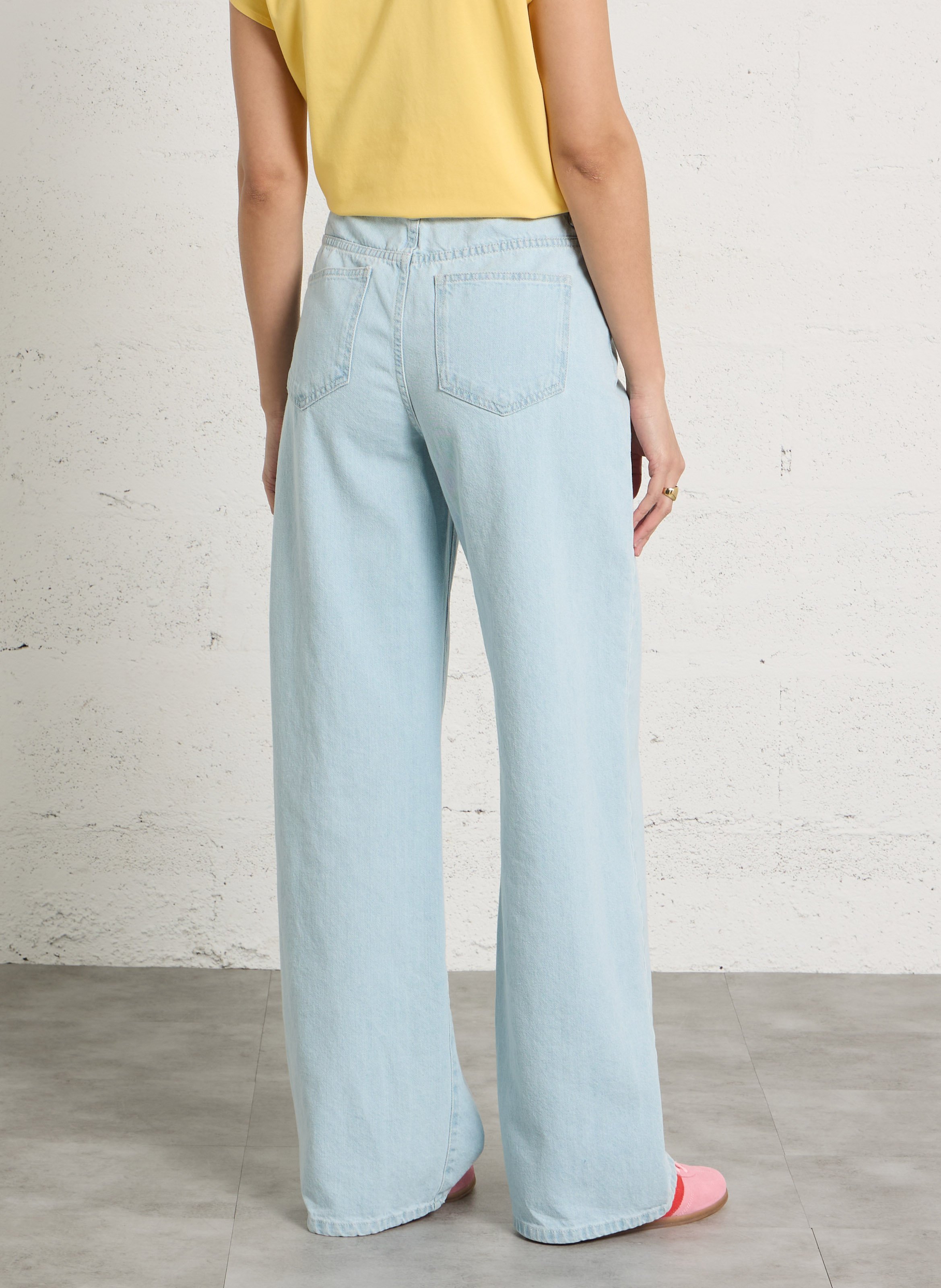 Weit geschnittene Jeans - aus Baumwolle DES PETITS HAUTS Blau