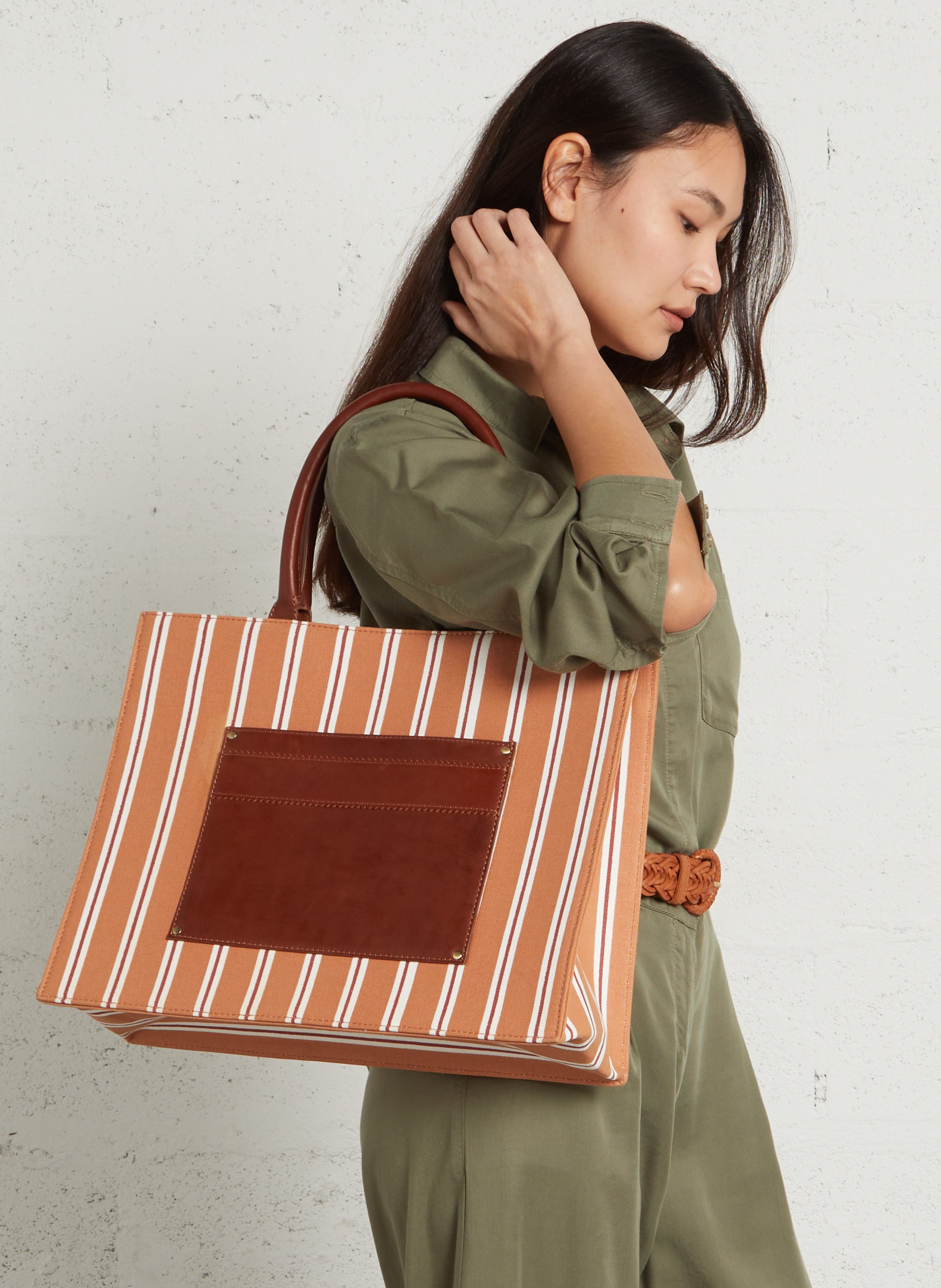 Cotton tote bag MAISON 123 Red