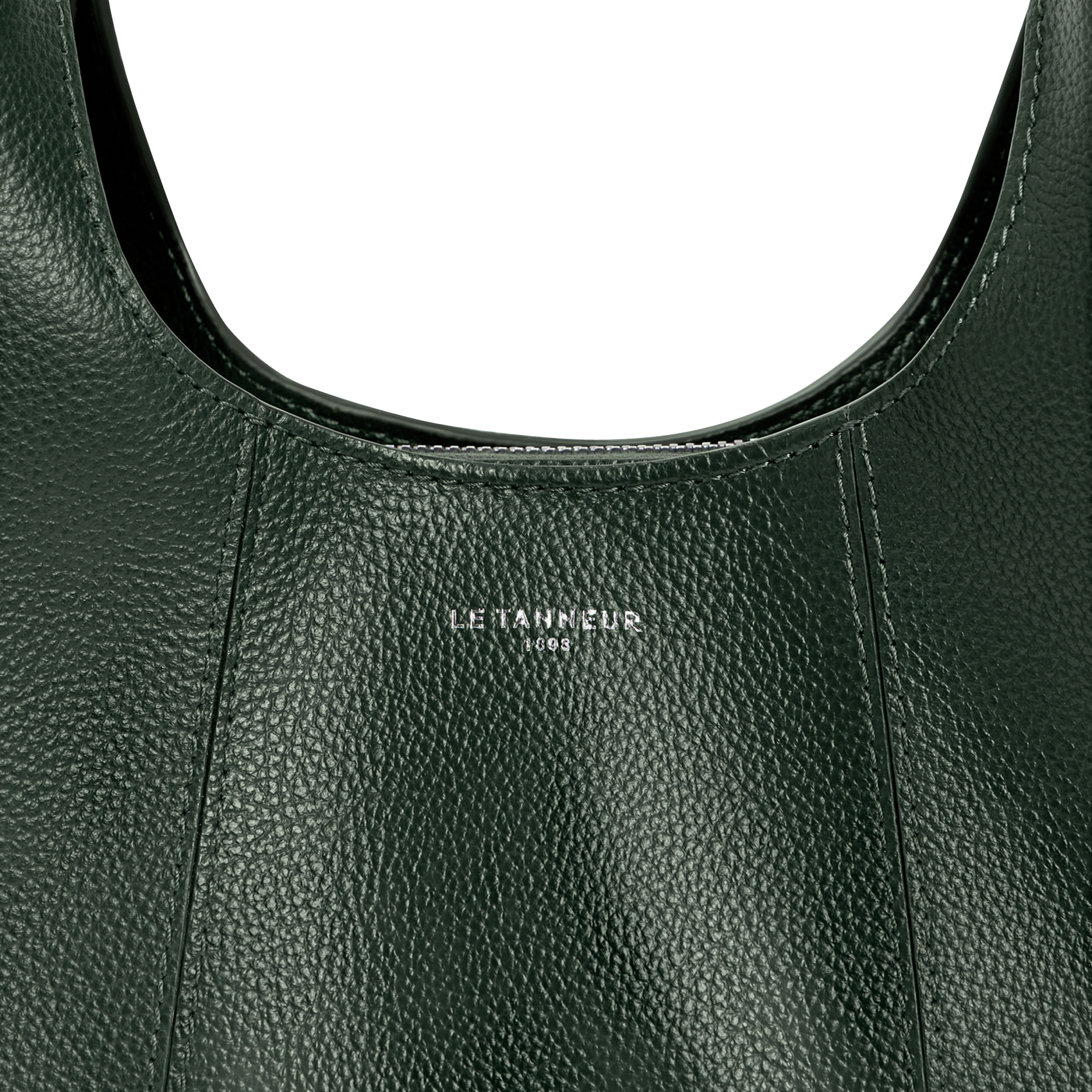 Grained leather shoulder bag | Green LE TANNEUR Women
