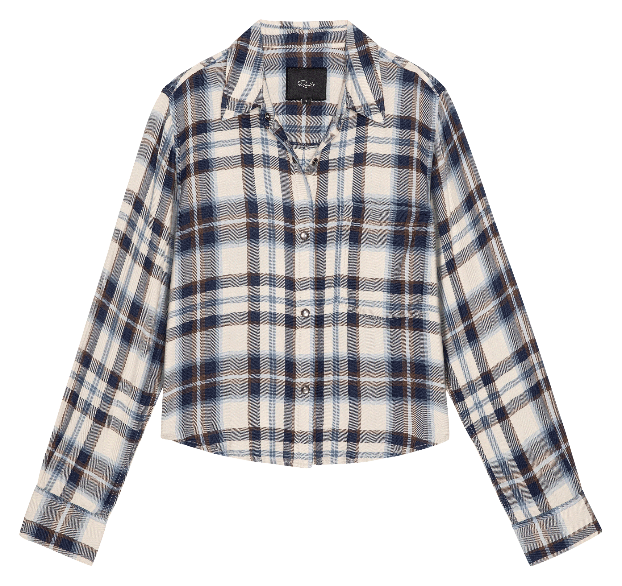 Short flowing checked shirt RAILS Blue