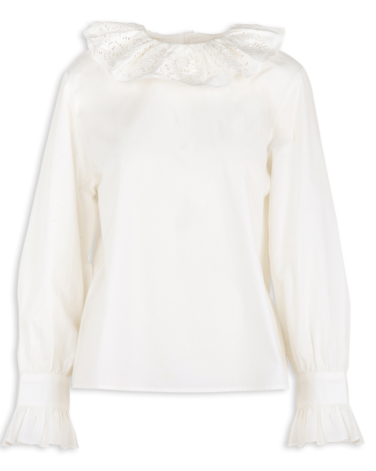 Oversized cotton blouse with Peter Pan collar DES PETITS HAUTS Beige