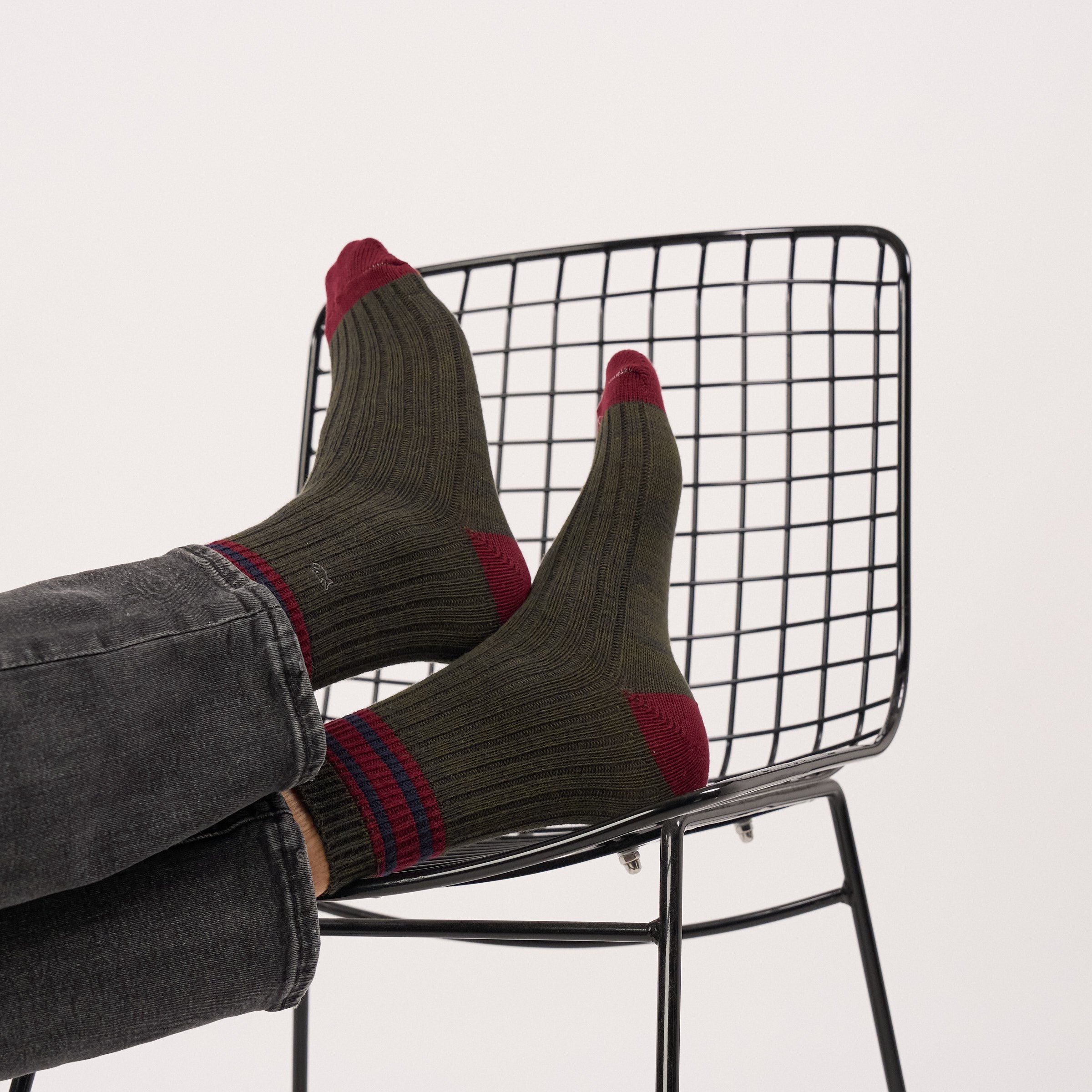 Thick cotton club socks | Green BILLYBELT Men