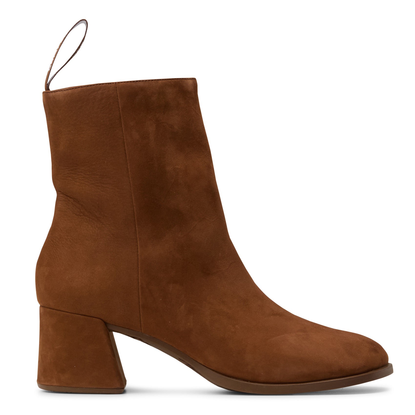 Solid leather heeled ankle boots CAMPER Brown