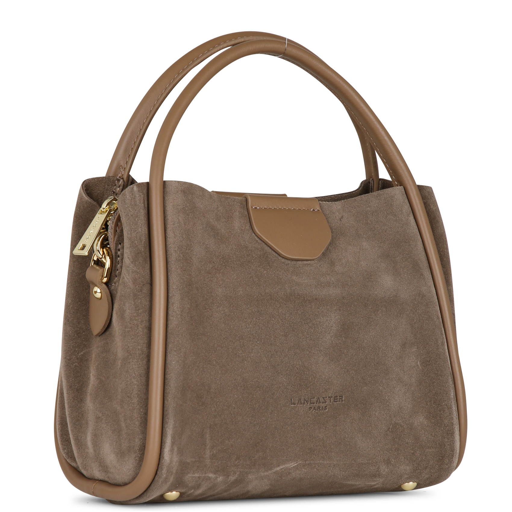 Small cowhide leather handbag LANCASTER PARIS Brown