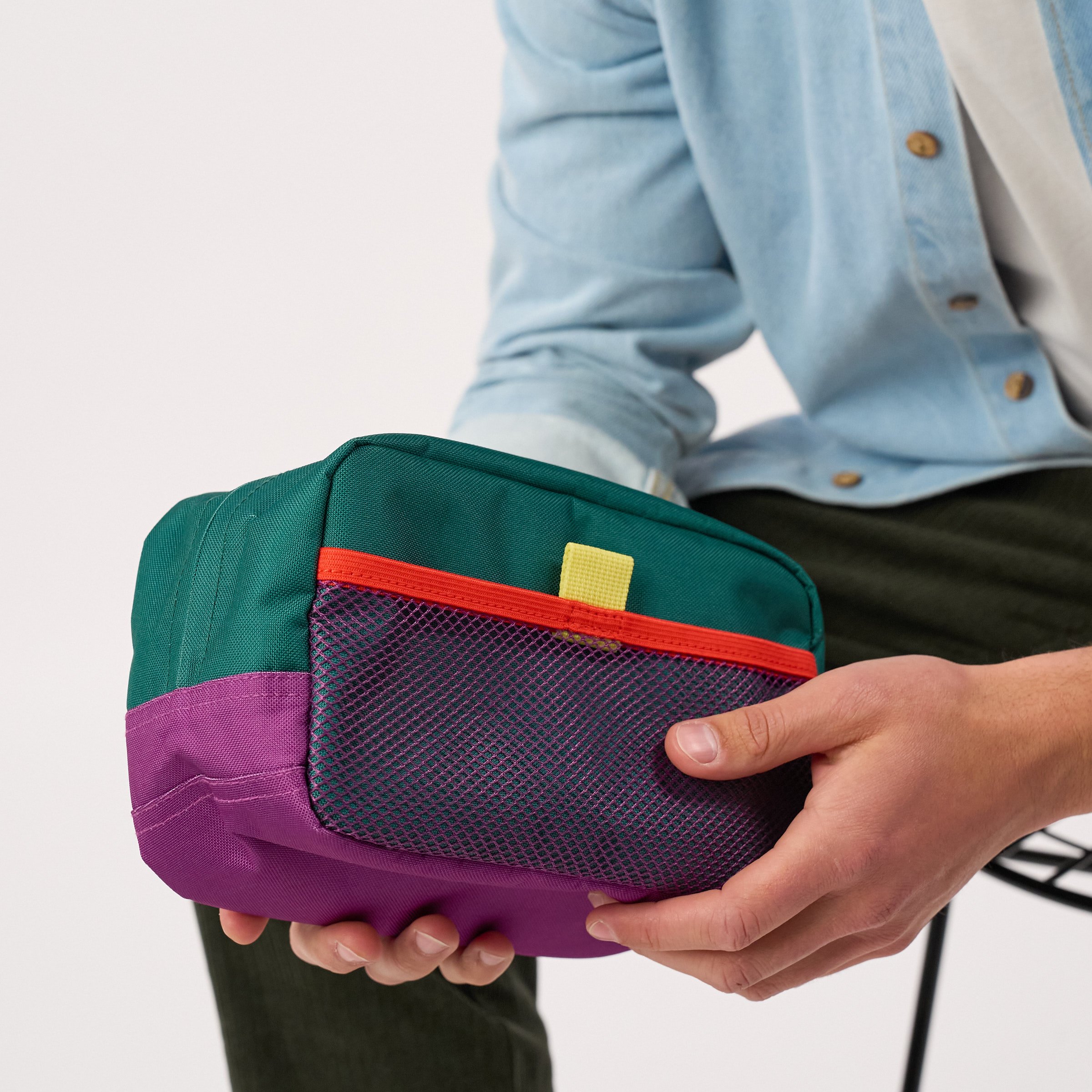 Recycled polyester toiletry bag BILLYBELT Green