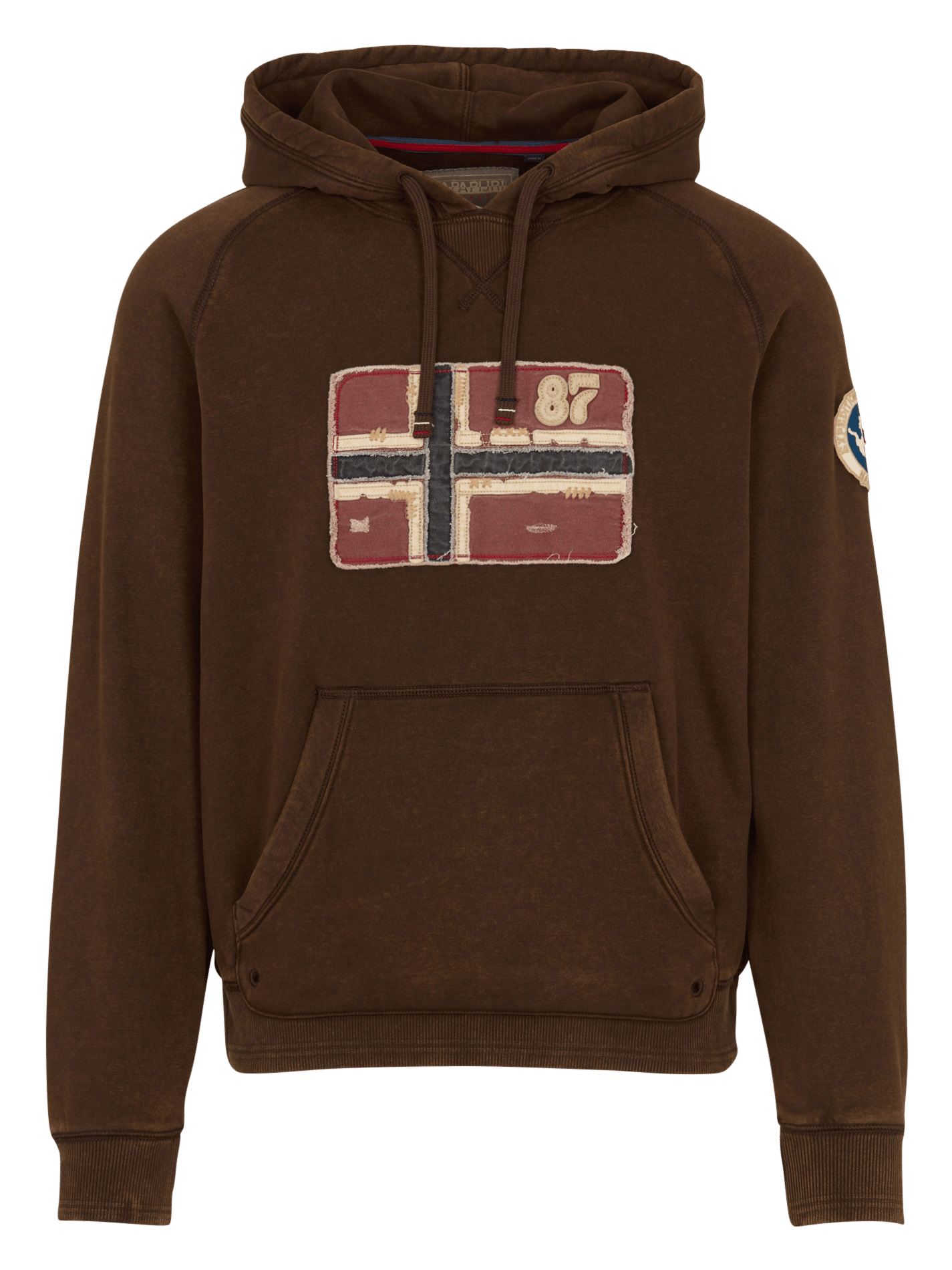 Cotton-blend hoodie NAPAPIJRI Brown