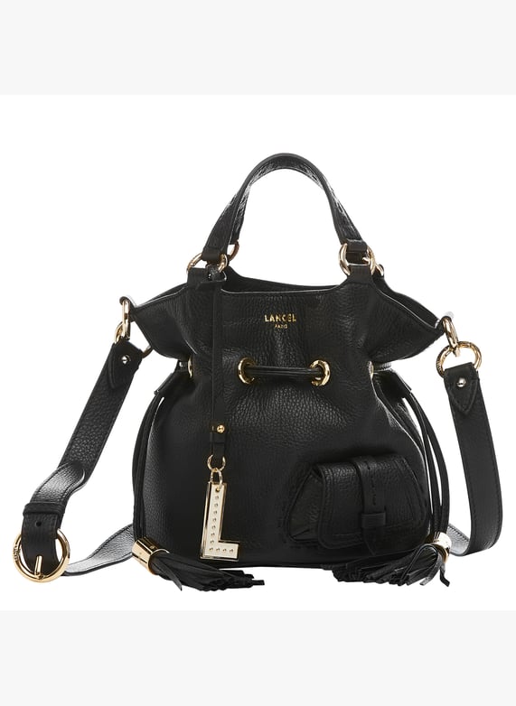 Sac seau en cuir grainé Premier flirt s Noir Lancel Femme