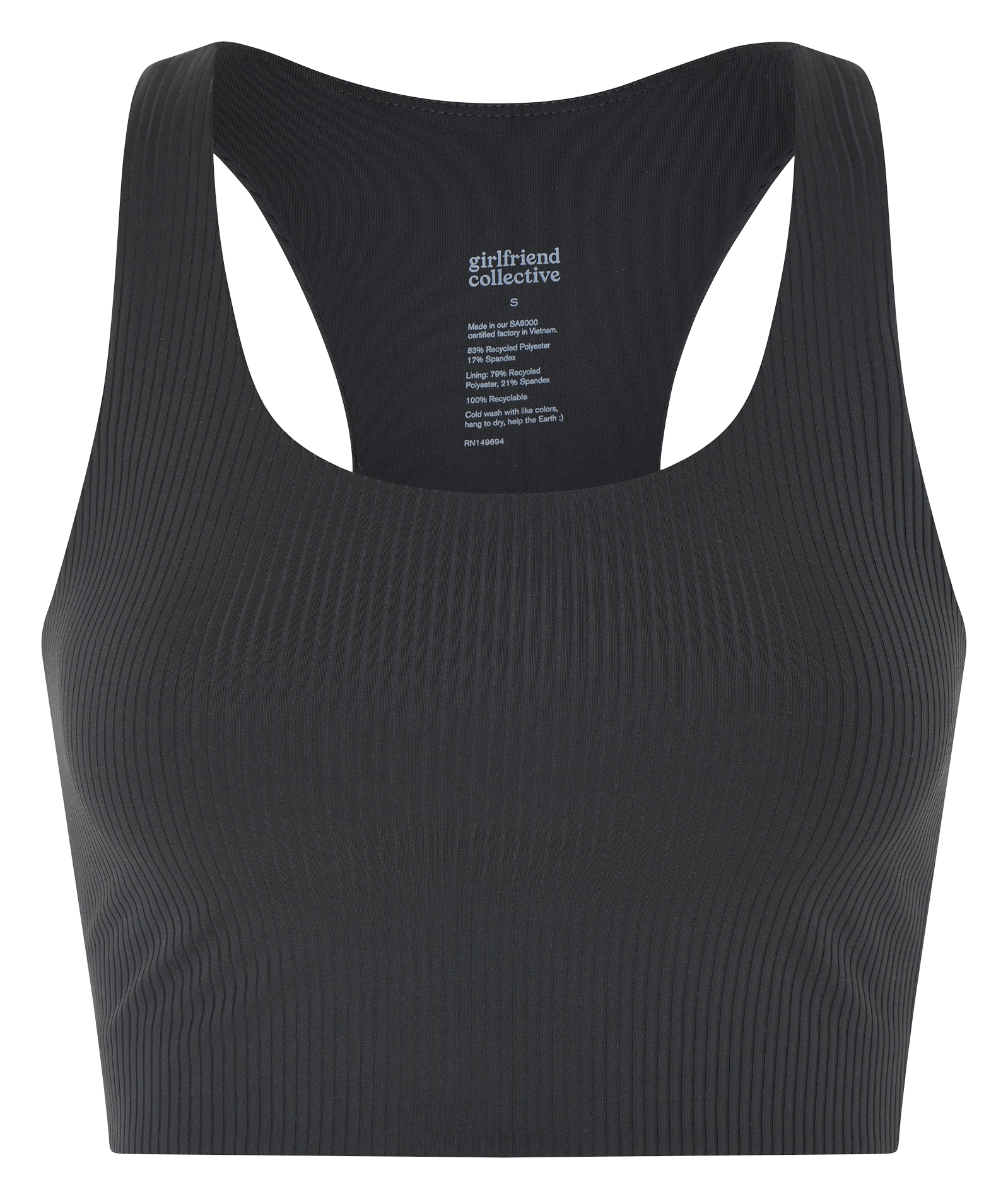 Paloma racer-back sports bra GIRLFRIEND COLLECTIVE Black