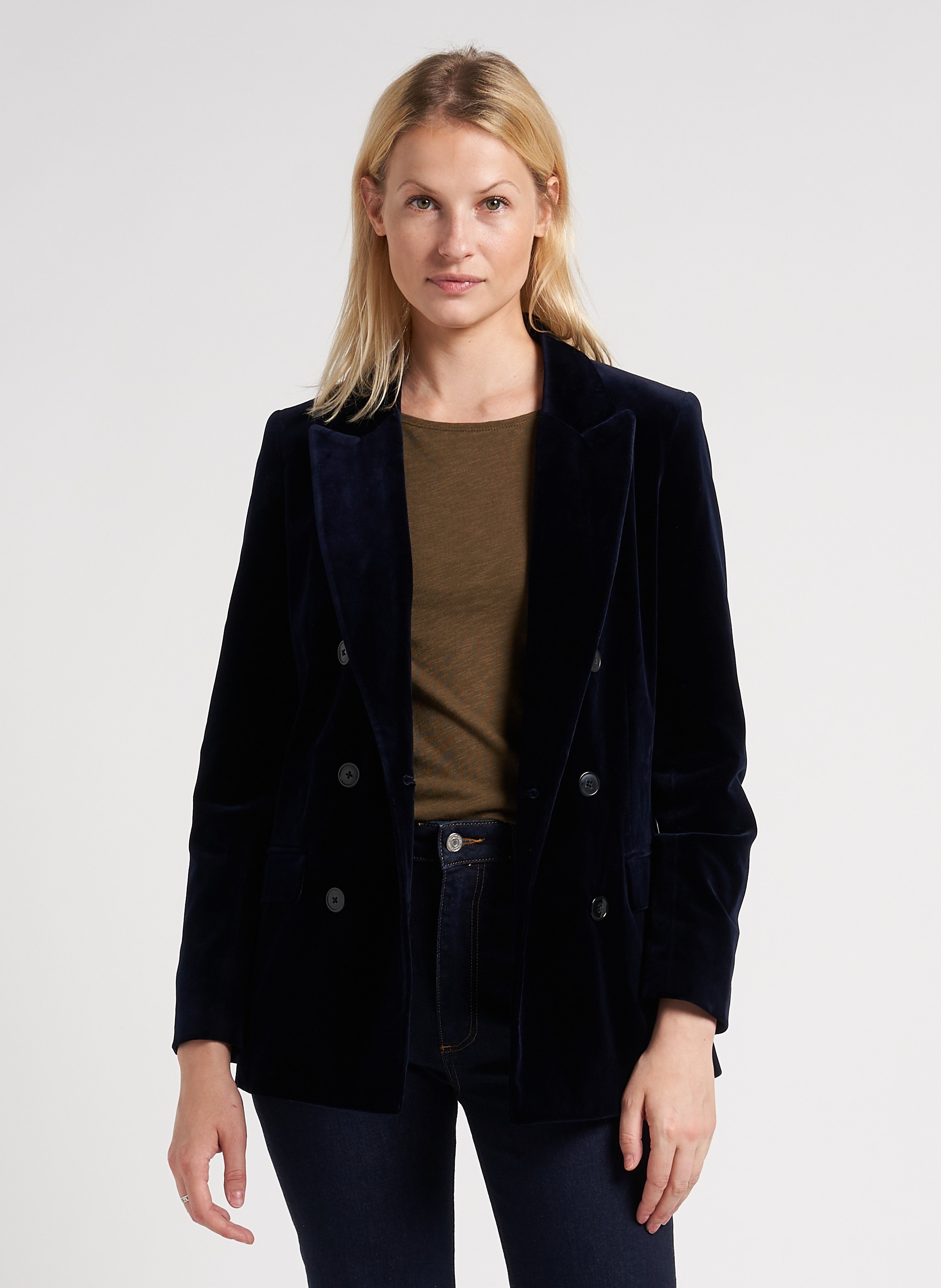 Veste tailleur coton discount femme