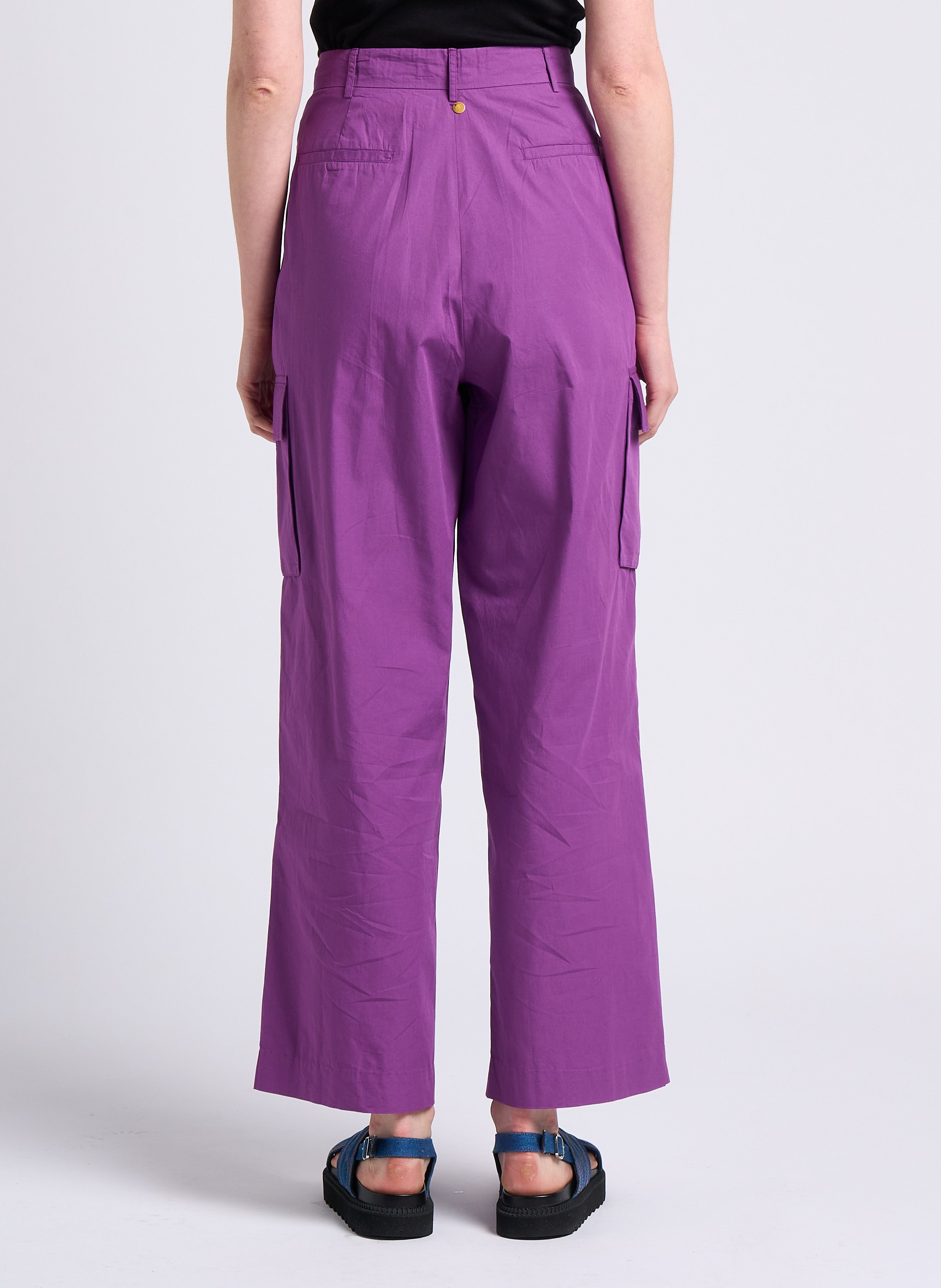 Pantalon cargo en coton ANTIK BATIK Violet