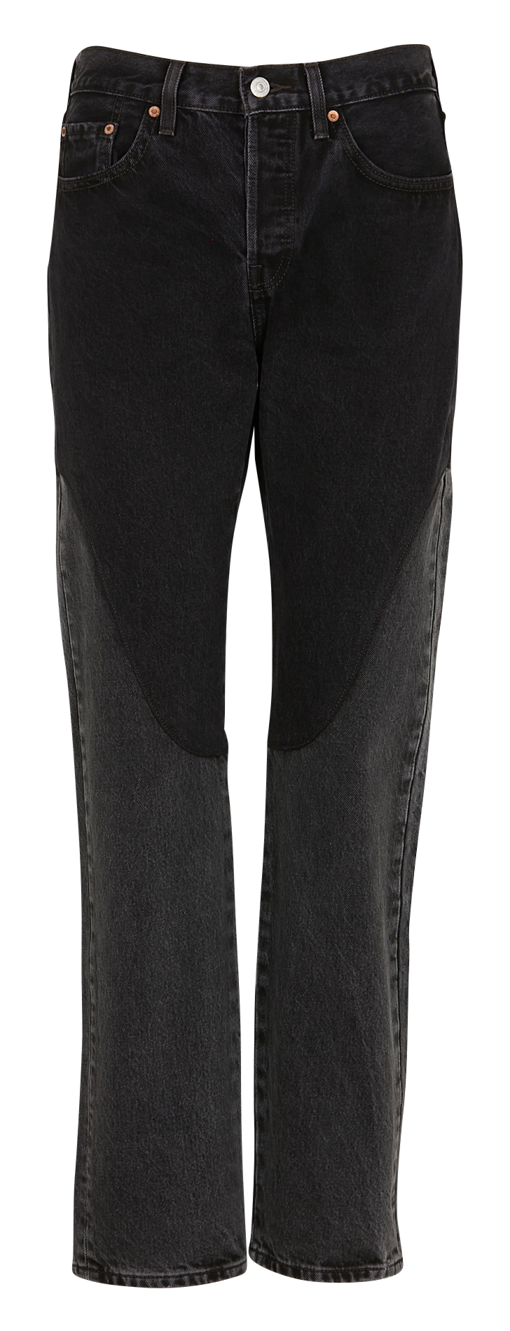 Jean droit taille haute en coton LEVI'S Noir