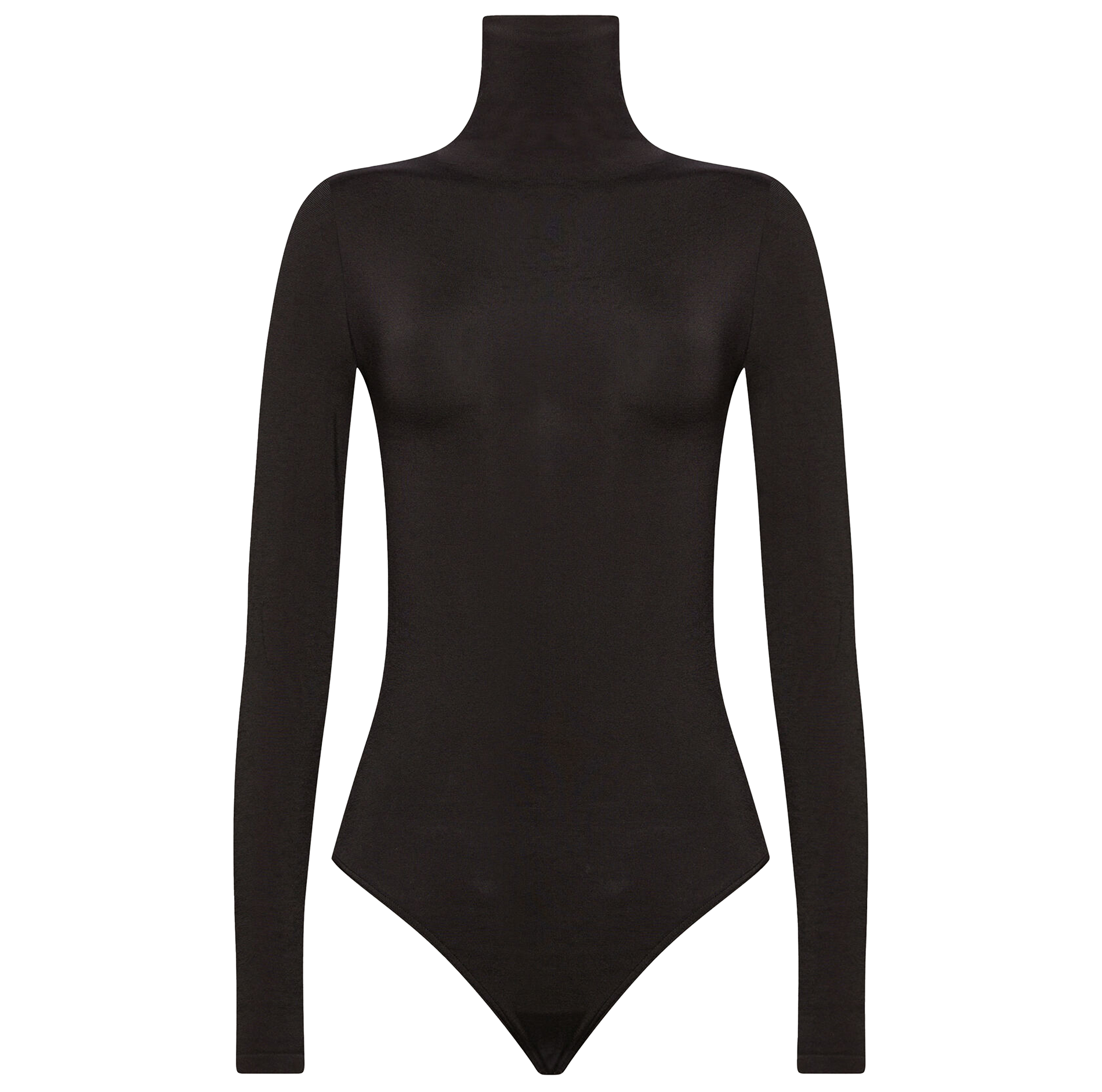 Body col rond en coton mélangé WOLFORD Noir