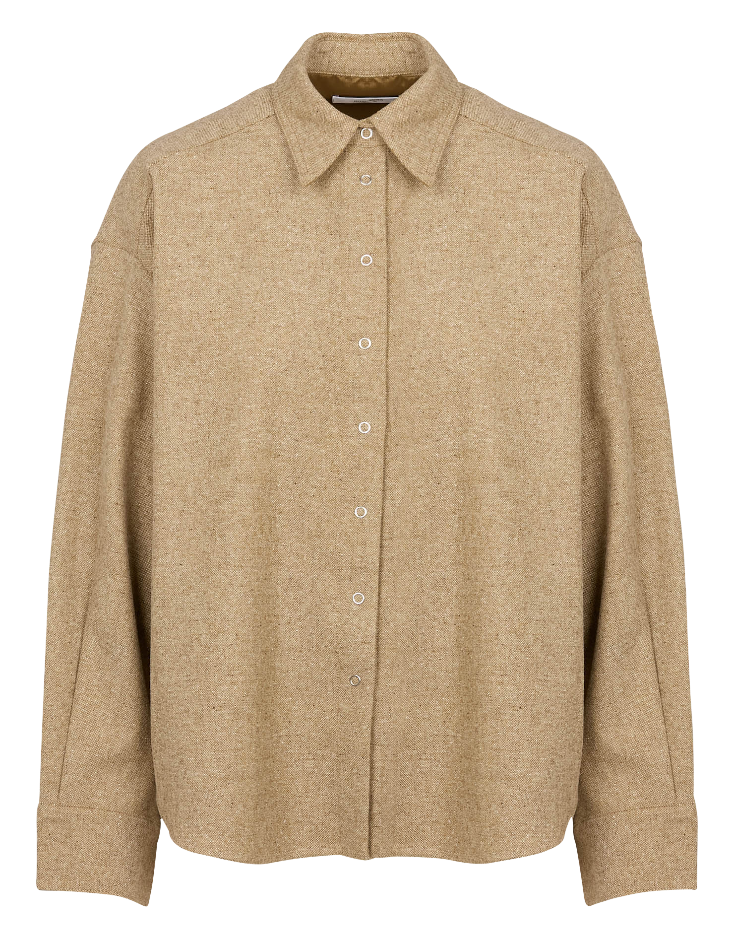 Chemise col classique en laine mélangée ROSEANNA Beige