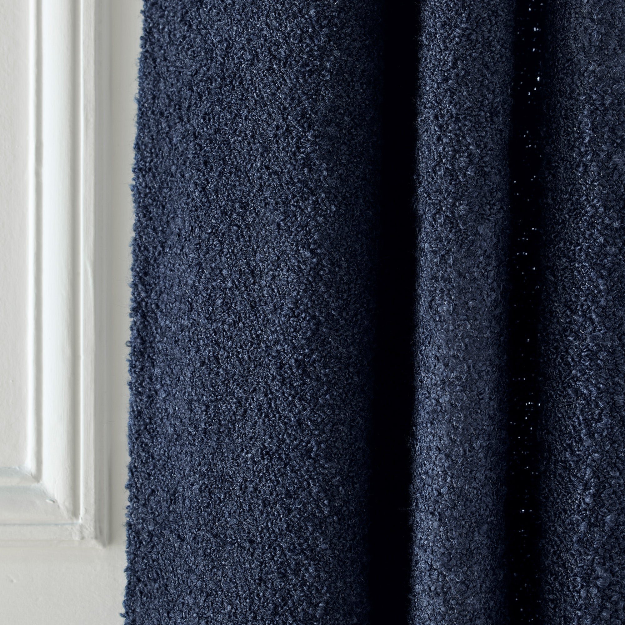 Pleated ribbon curtain Blue