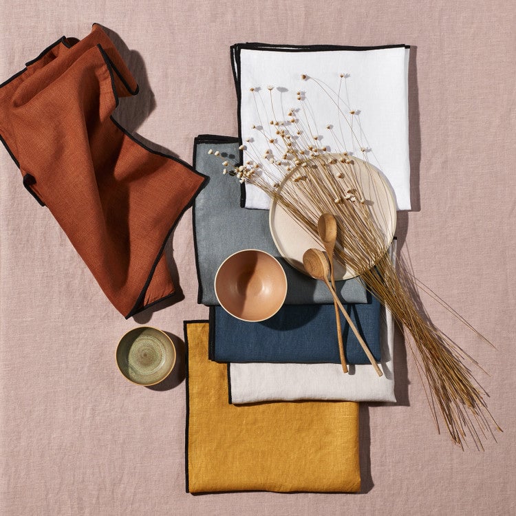 CARLINA - Linen napkin, 45 x 45 cm MADURA White