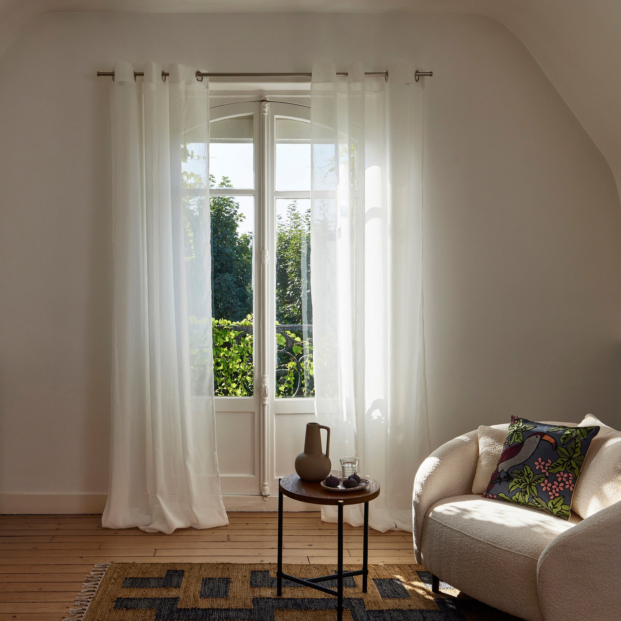 MILOS - Net curtain with eyelets MADURA
